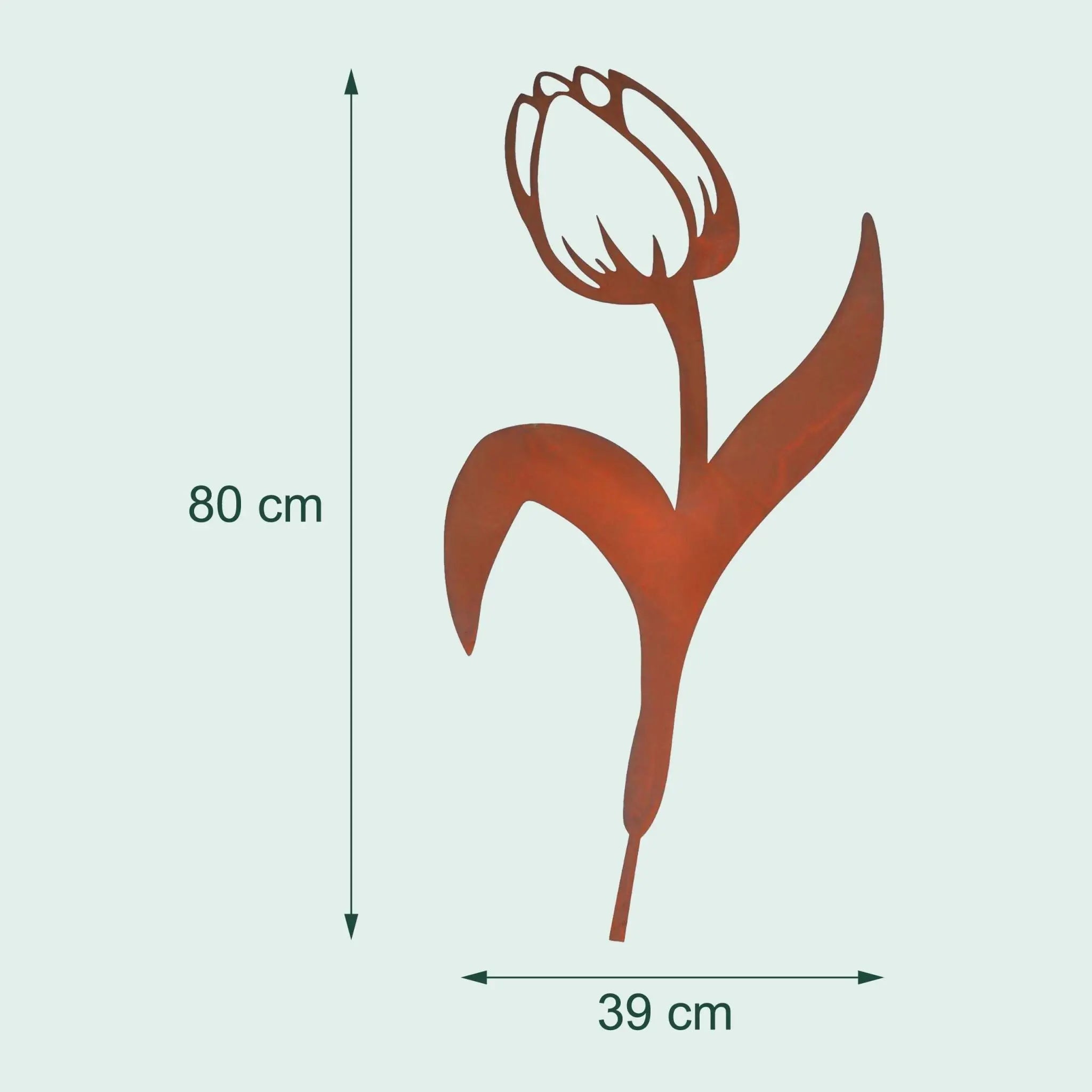 Gartenstecker Tulpe 2er-Set Braun von Relaxdays