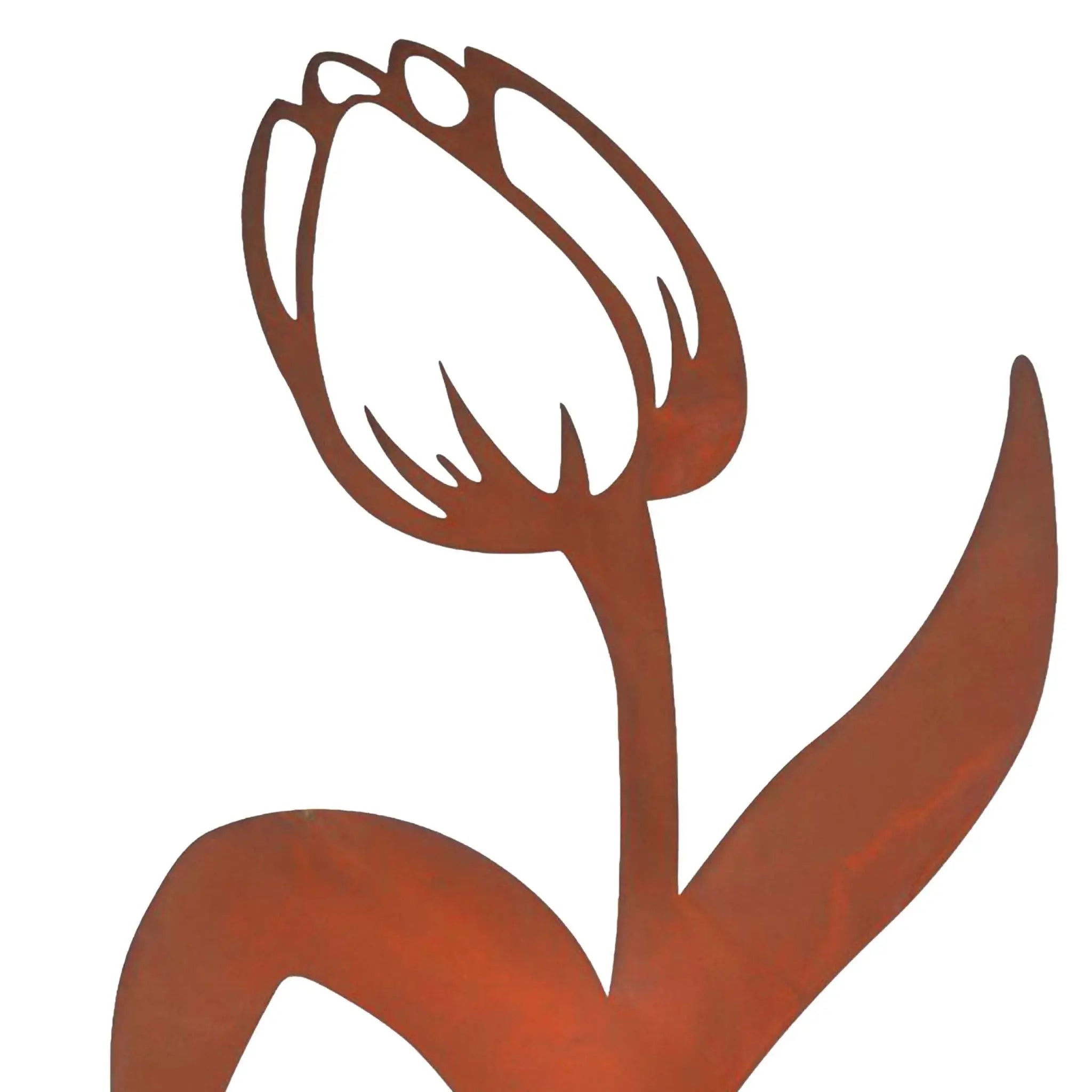 Gartenstecker Tulpe 2er-Set Braun von Relaxdays