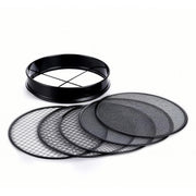 Gartensieb 5 Einsätze Ø 30cm Schwarz von Relaxdays