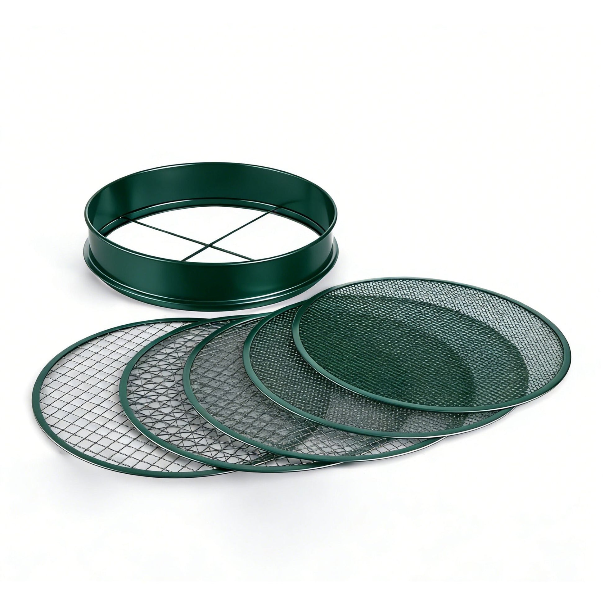 Gartensieb 5 Einsätze Ø 30cm Grün von Relaxdays