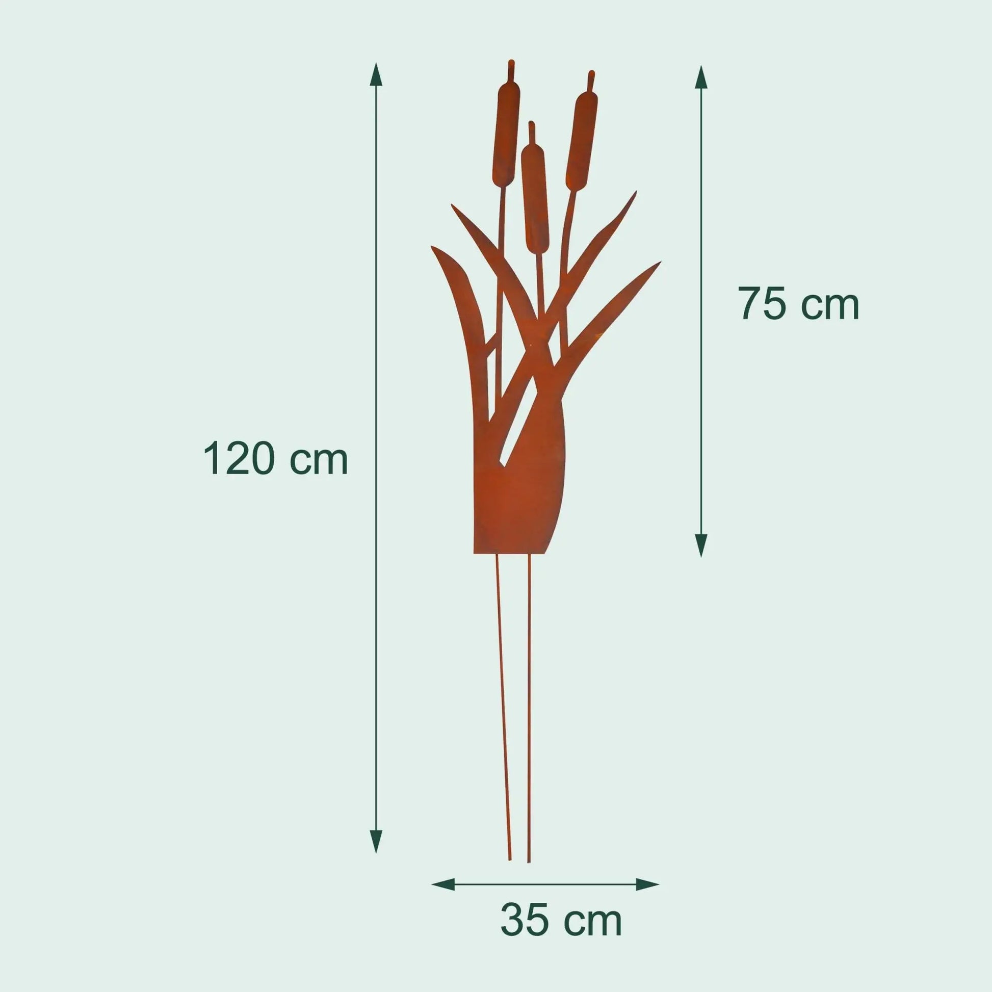 Gartenstecker Schilf Braun von Relaxdays
