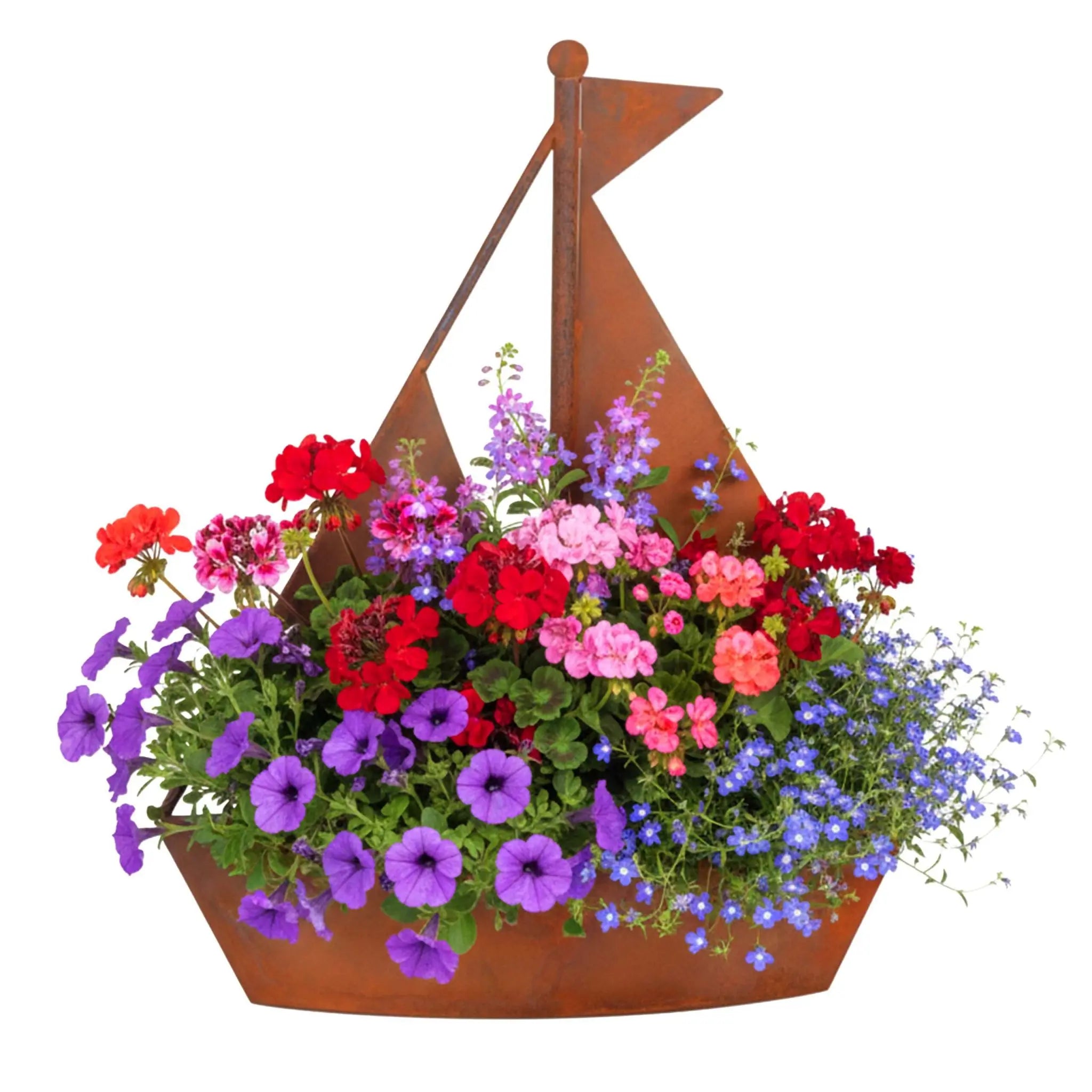 Blumentopf Rost Schiff Braun von Relaxdays