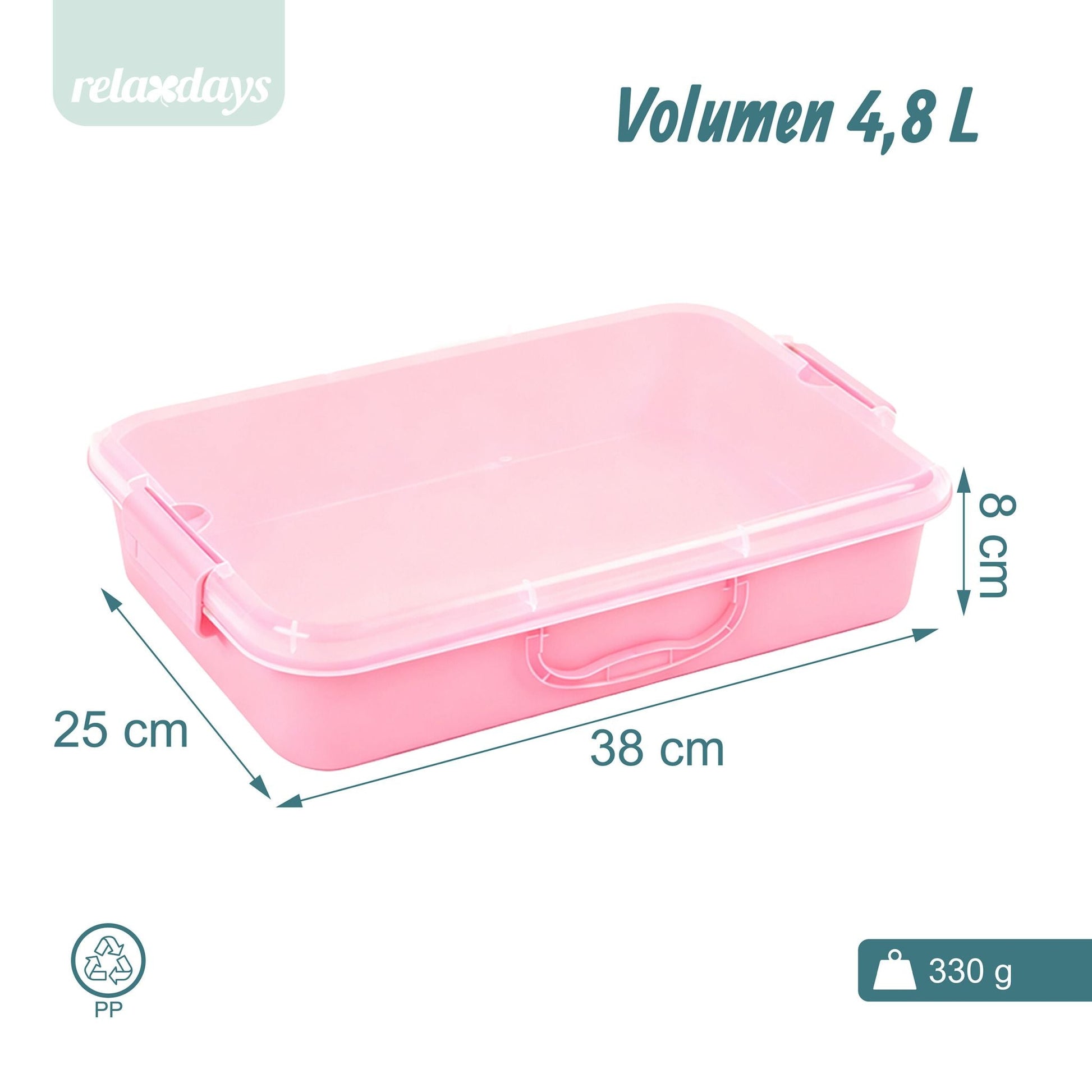 Sandkasten mit Deckel 2er-Set Rosa-Transparent von Relaxdays