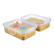 Sandkasten mit Deckel 2er-Set Transparent von Relaxdays