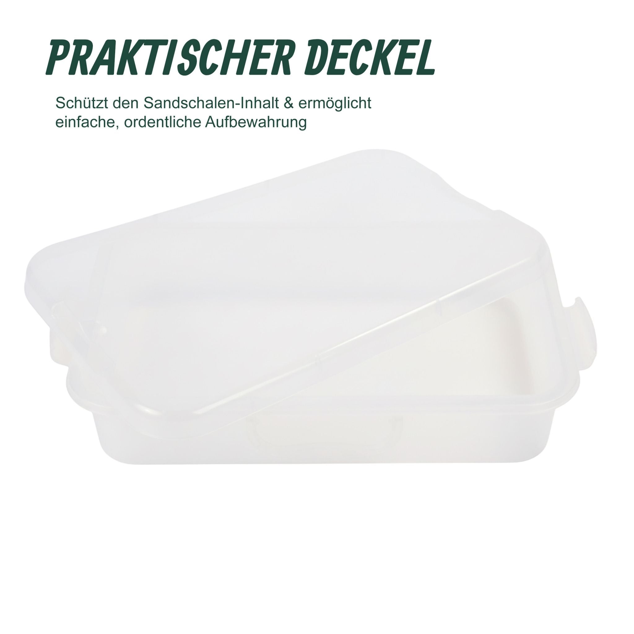 Sandkasten mit Deckel 2er-Set Transparent von Relaxdays