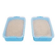 Sandkasten mit Deckel 2er-Set Hellblau-Transparent von Relaxdays
