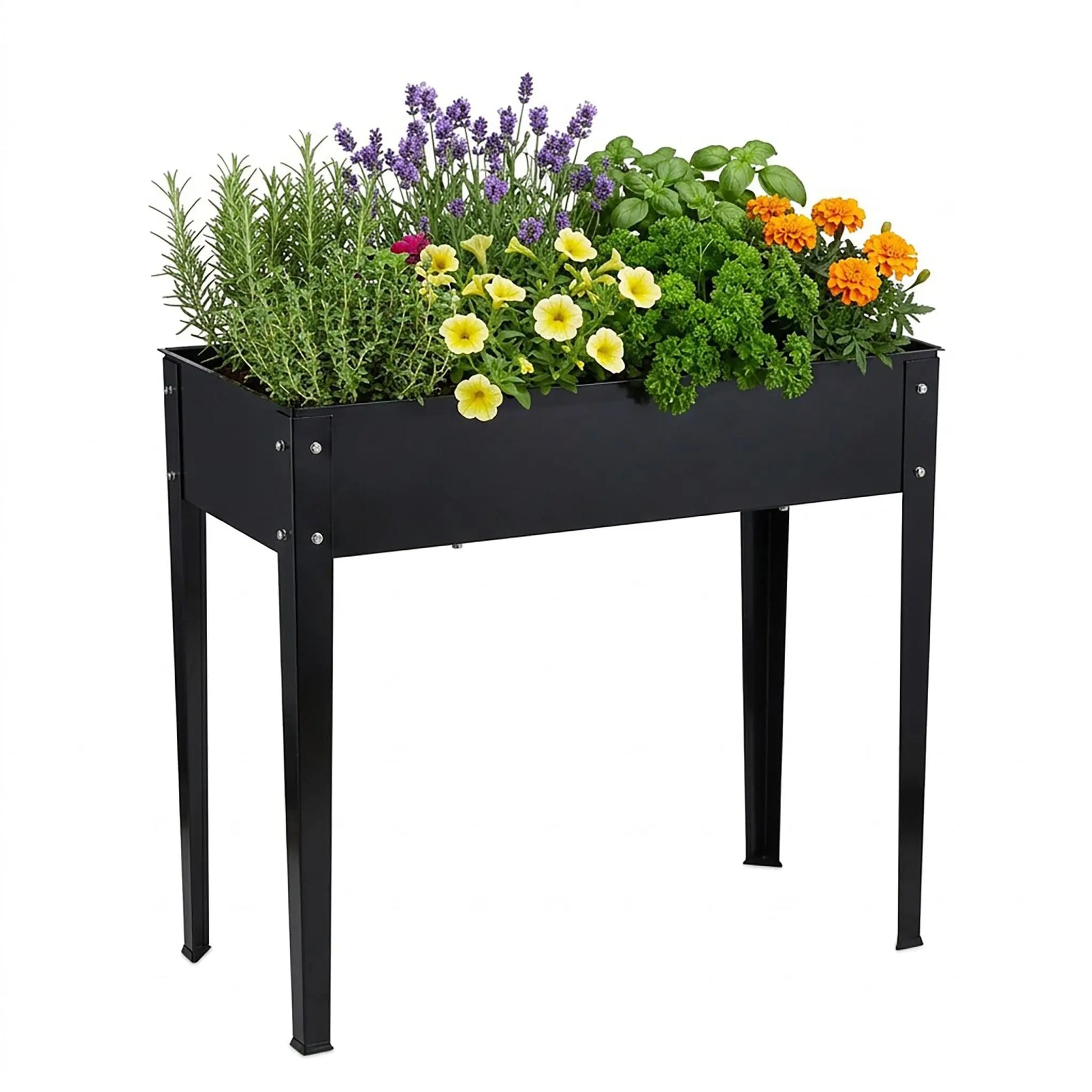 Hochbeet Stahl Schwarz von Relaxdays