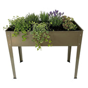 Hochbeet Stahl Beige von Relaxdays
