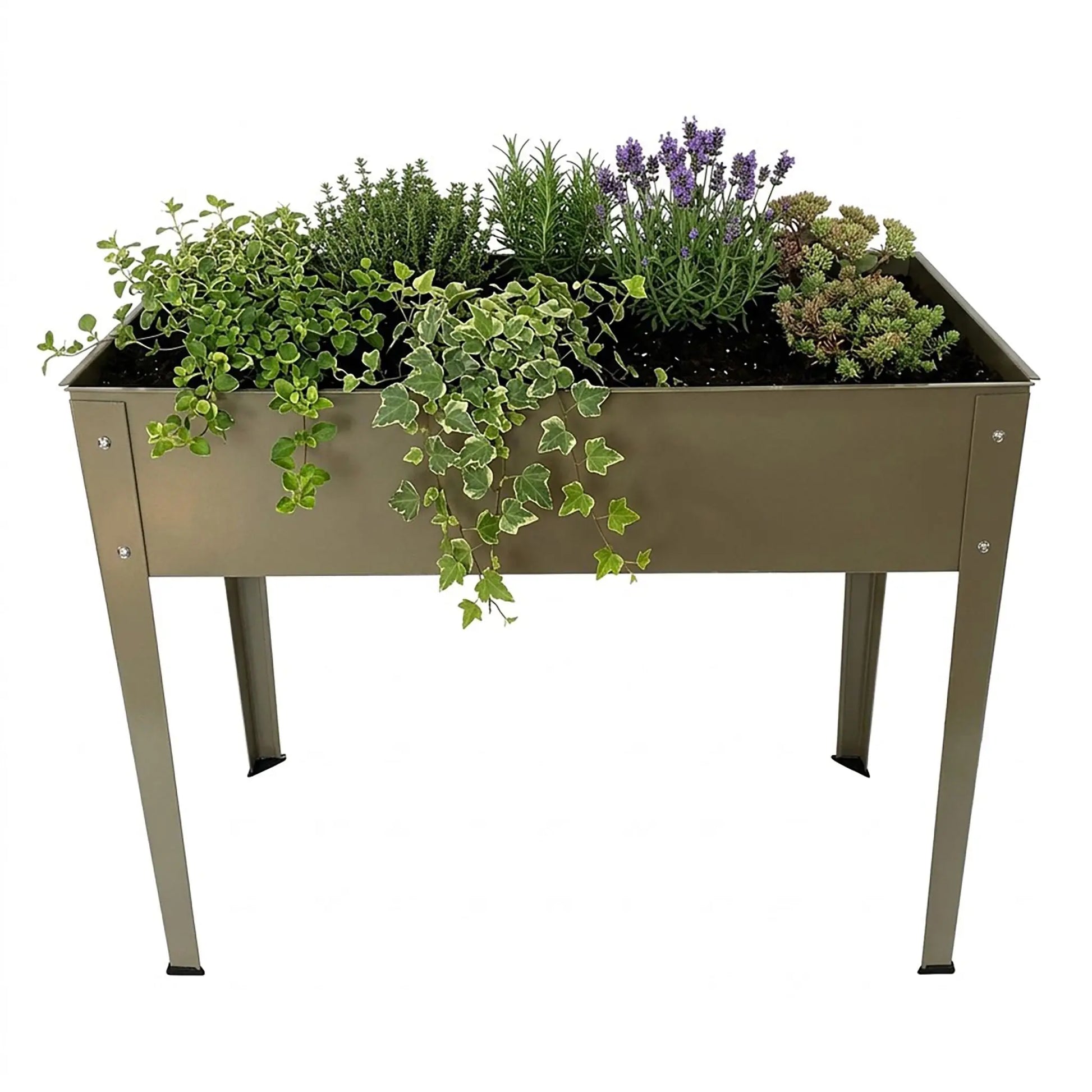 Hochbeet Stahl Beige von Relaxdays