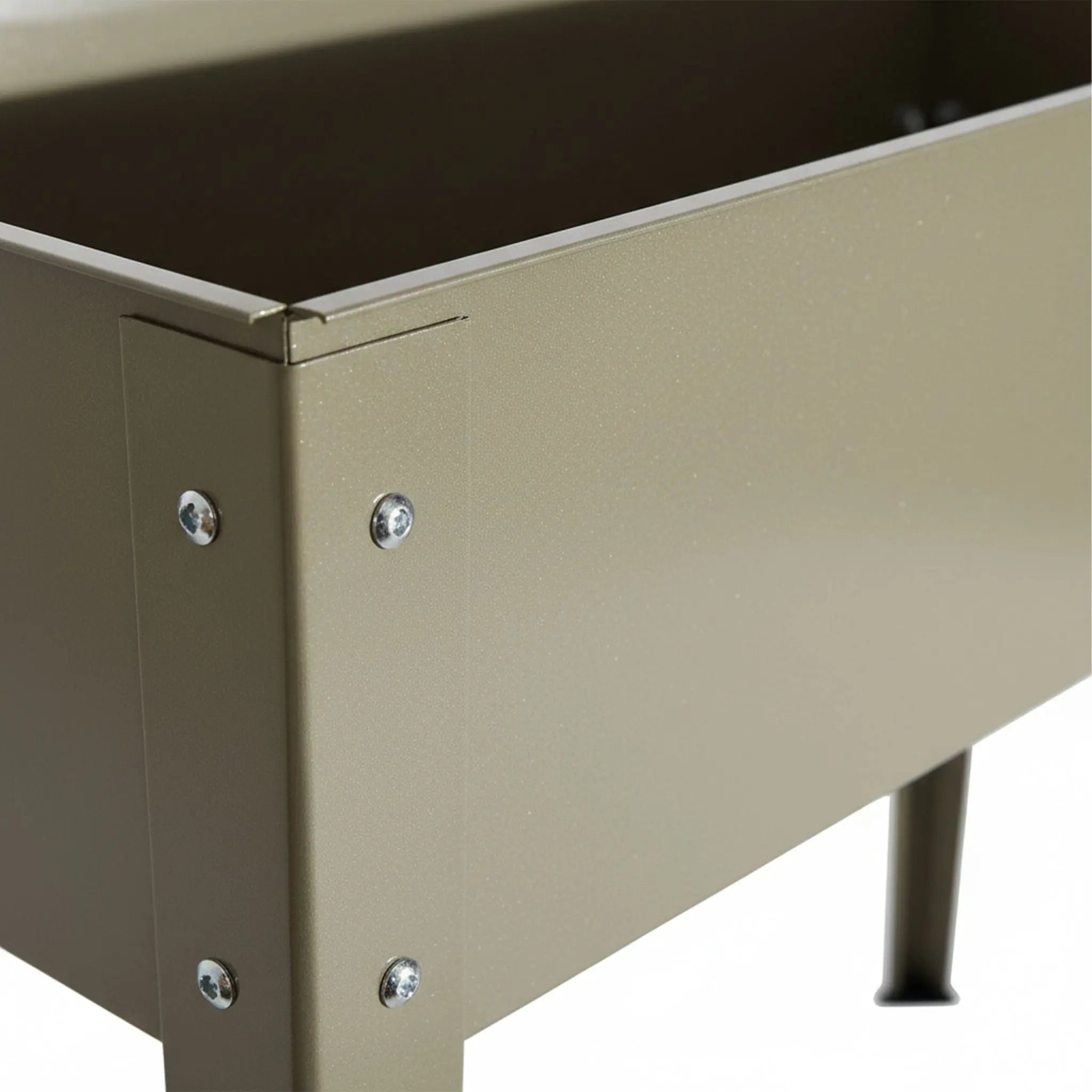 Hochbeet Stahl Beige von Relaxdays
