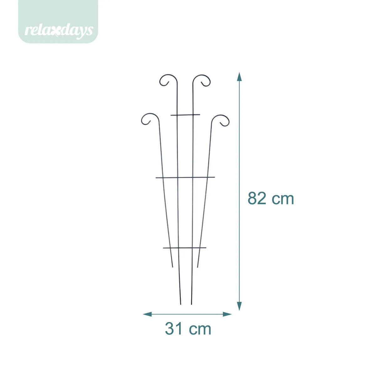 Rankgitter 4er-Set Schwarz von Relaxdays