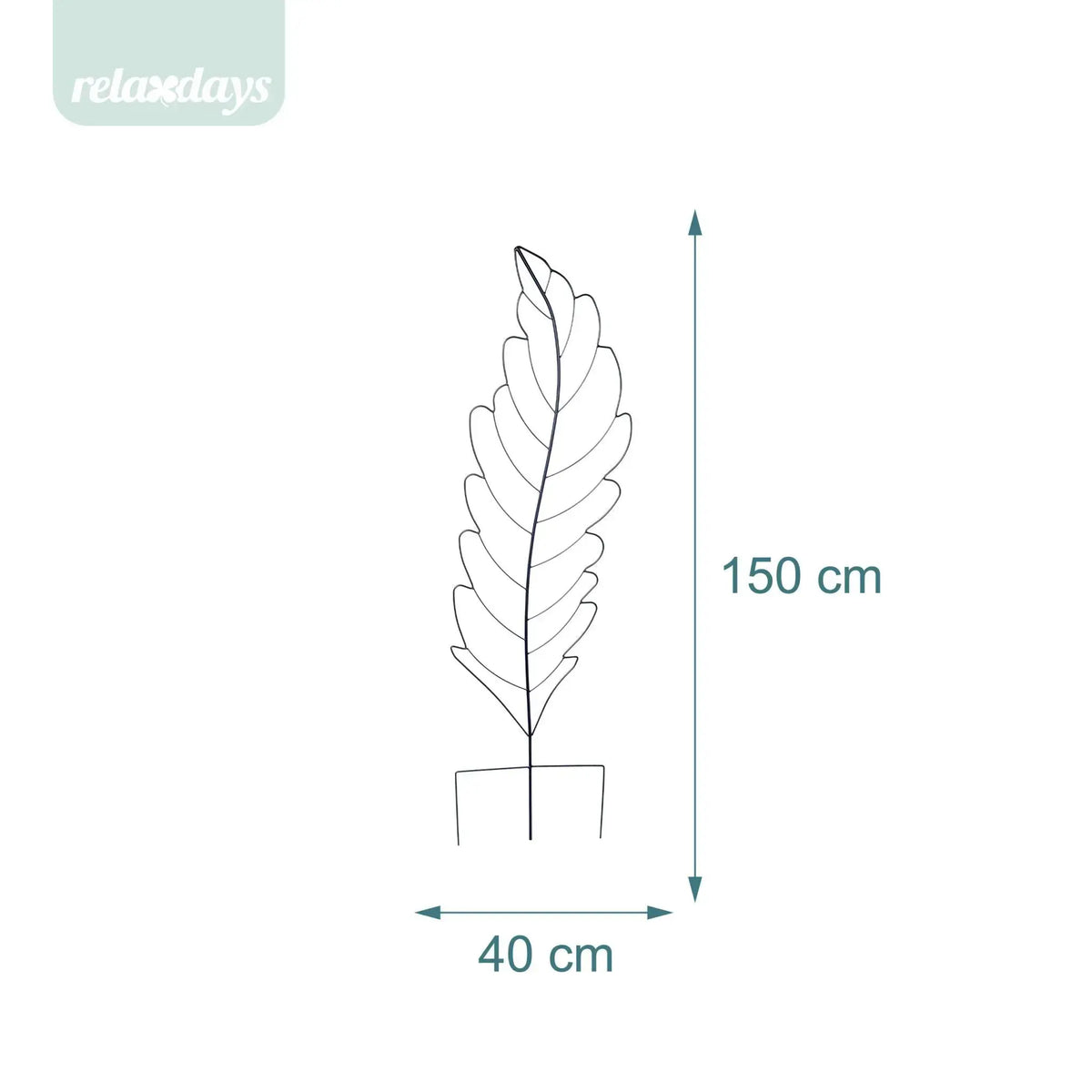 Rankgitter Blatt 3er-Set Schwarz von Relaxdays