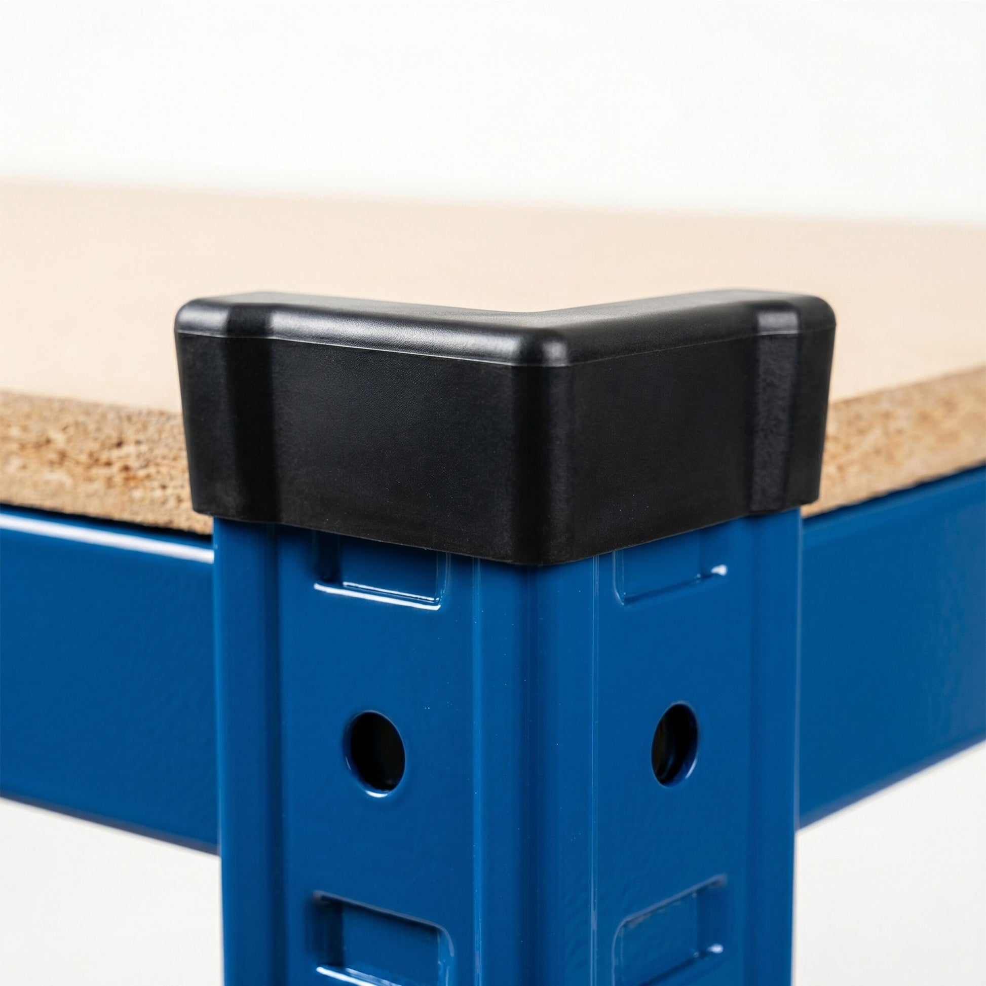 Schwerlastregal auf Rollen Blau-Hellbraun von Relaxdays