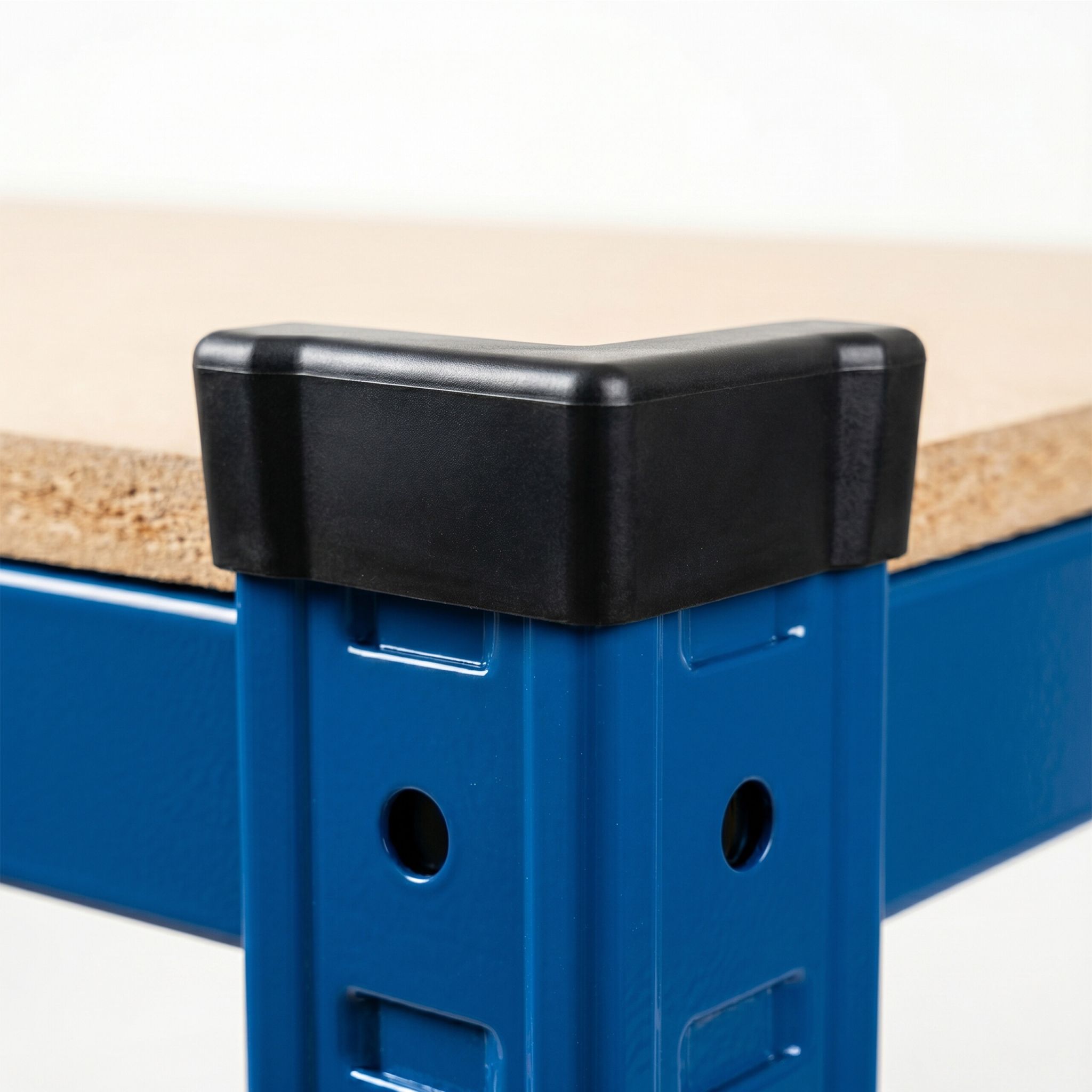 Schwerlastregal auf Rollen Blau-Hellbraun von Relaxdays