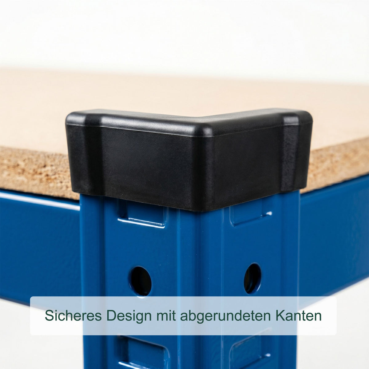 Schwerlastregal auf Rollen Blau-Hellbraun von Relaxdays
