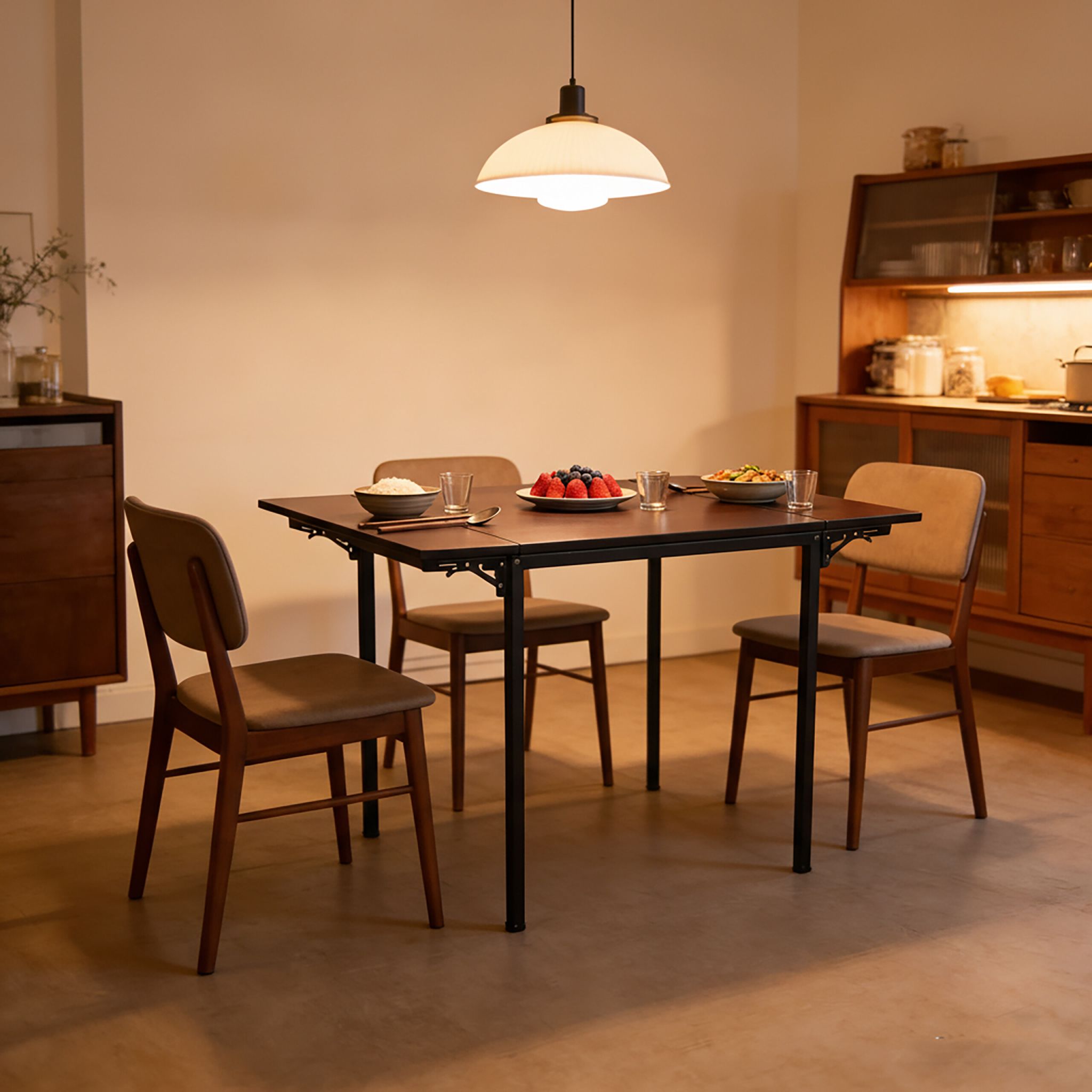 Esstisch klappbar 2 bis 4 Personen Weiss-Hellbraun von Relaxdays