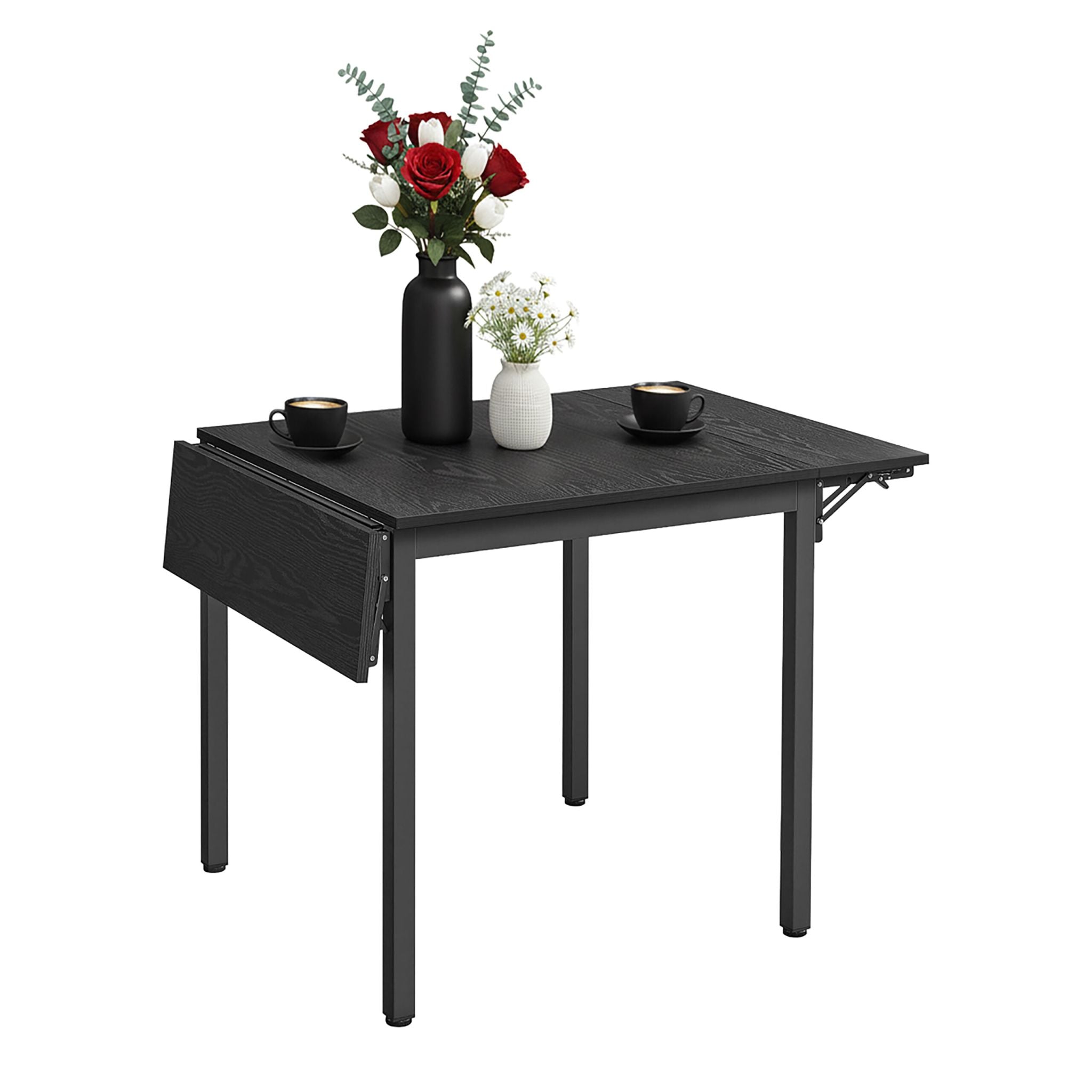Esstisch klappbar 2 bis 4 Personen Schwarz von Relaxdays