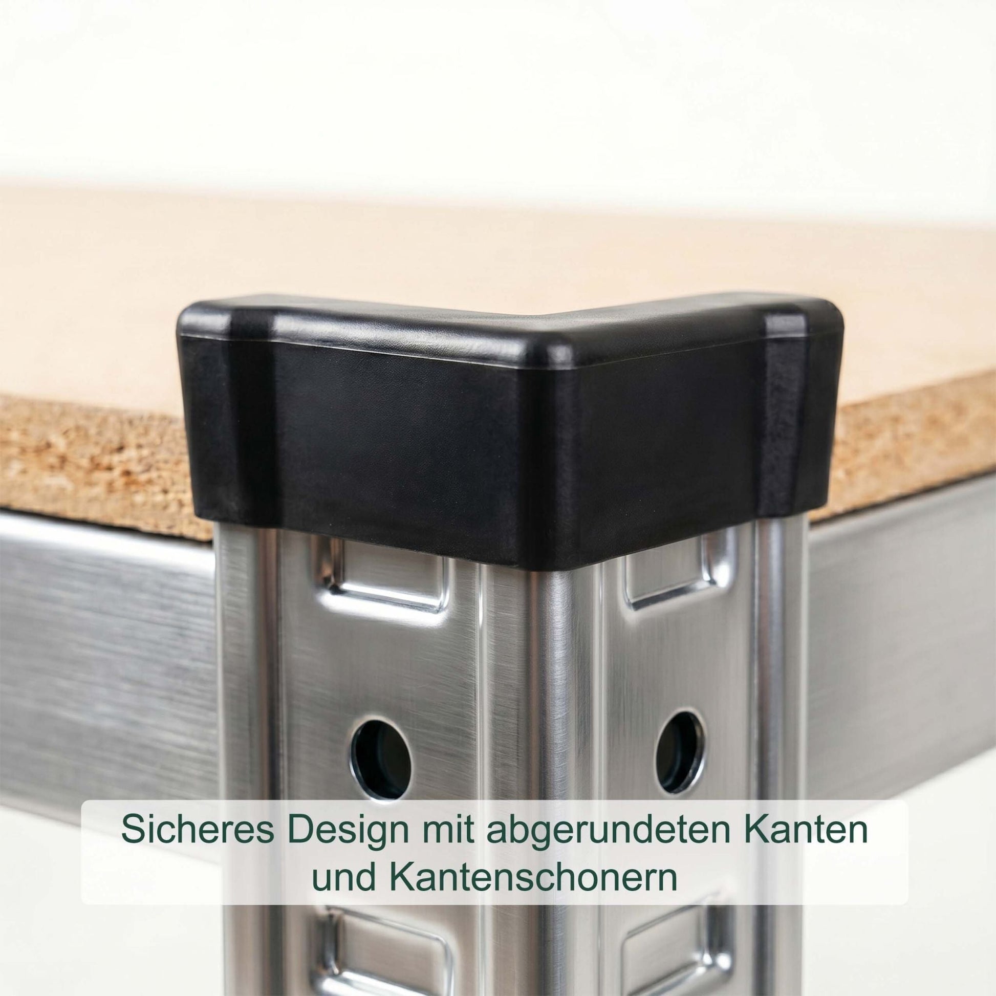 Etagenwagen 5 Ebenen mit Rollen Hellbraun-Silber von Relaxdays