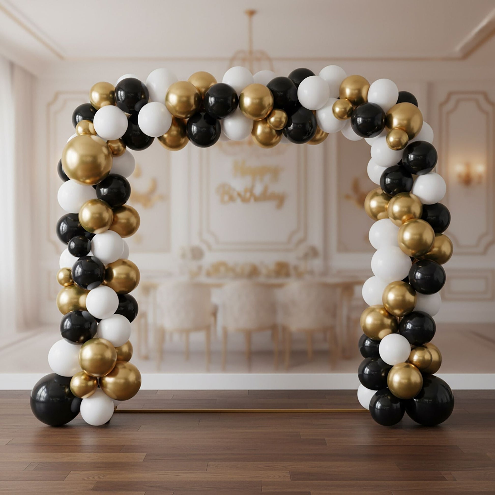 Luftballon Bogen eckig Gold von Relaxdays