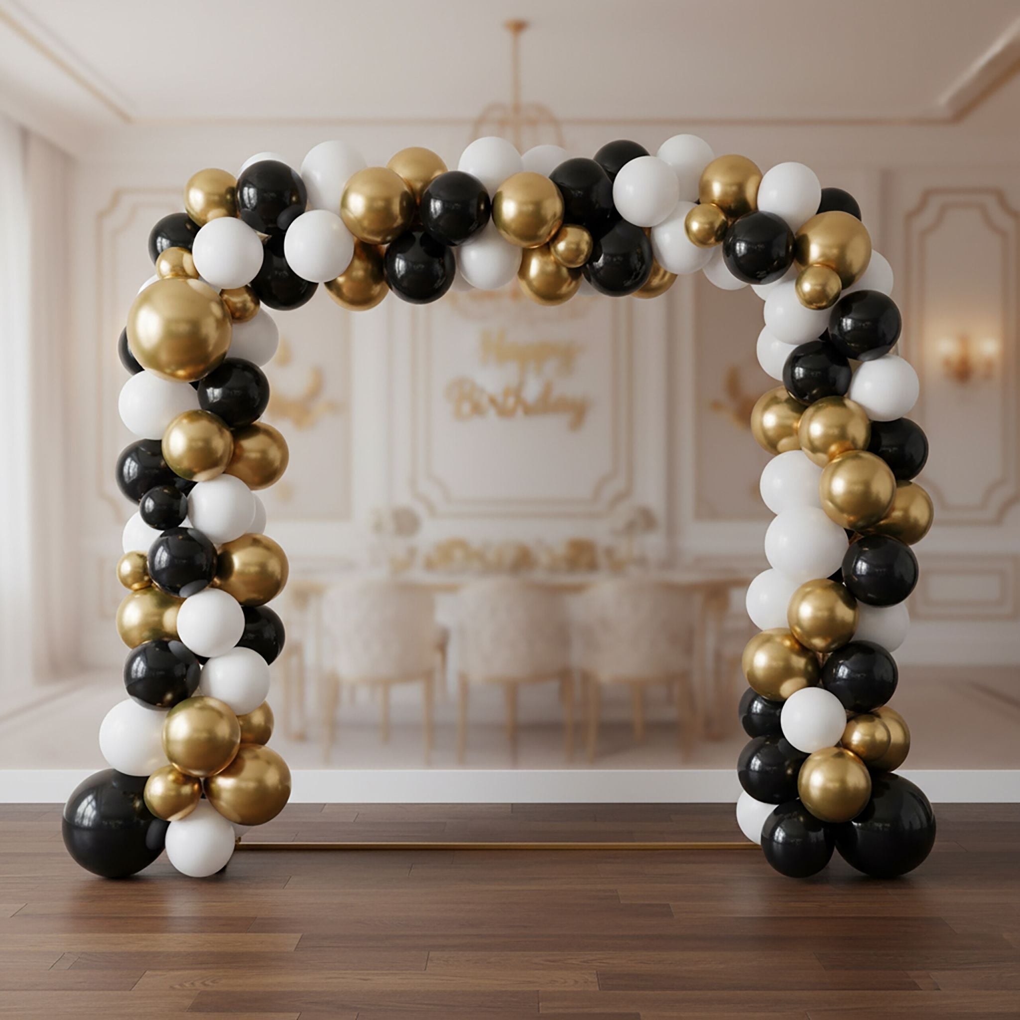 Luftballon Bogen eckig Gold von Relaxdays