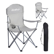 Faltbarer Camping Stuhl 2er-Set Silber-Grau von Relaxdays