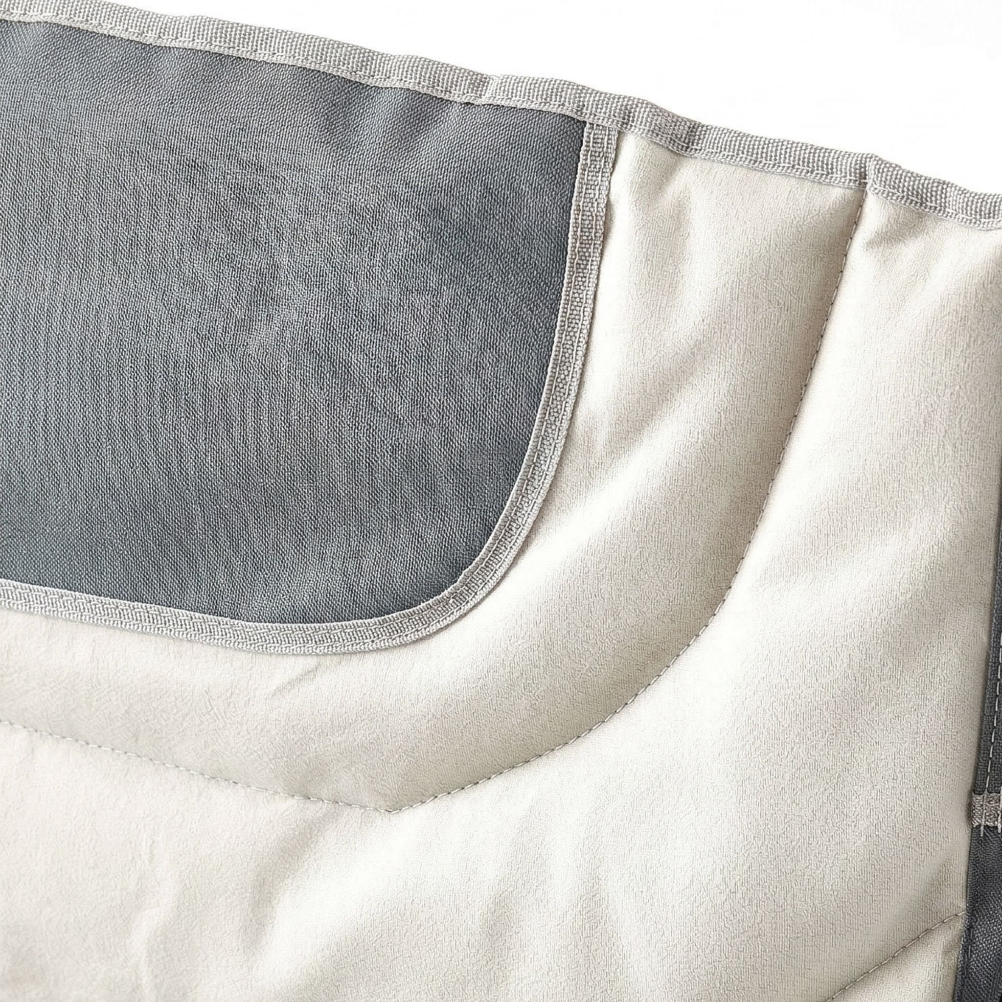 Faltbare Camping Bank für 2 Personen Creme-Schwarz-Grau von Relaxdays