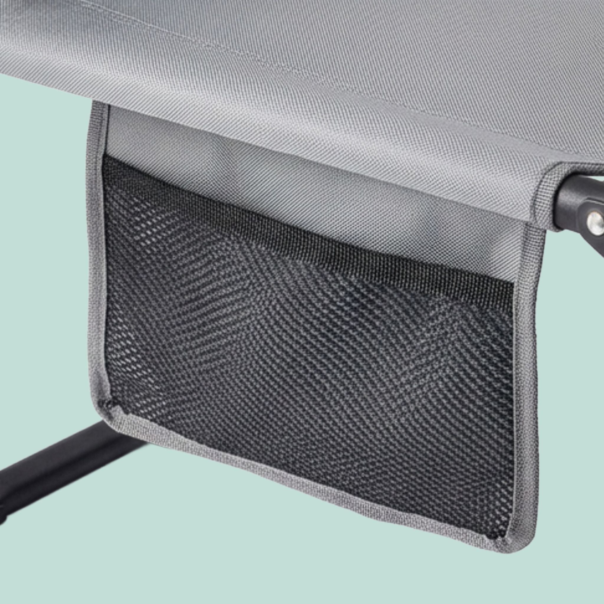 Campingbett klappbar 250kg Schwarz-Grau von Relaxdays