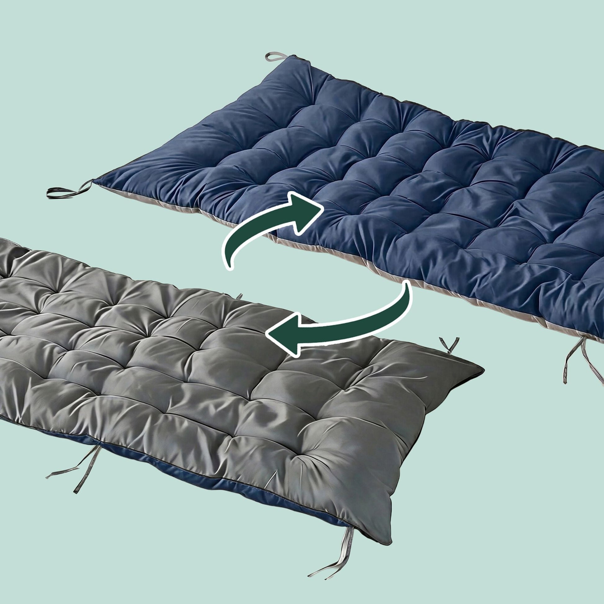Campingbett klappbar 250kg Blau-Schwarz von Relaxdays