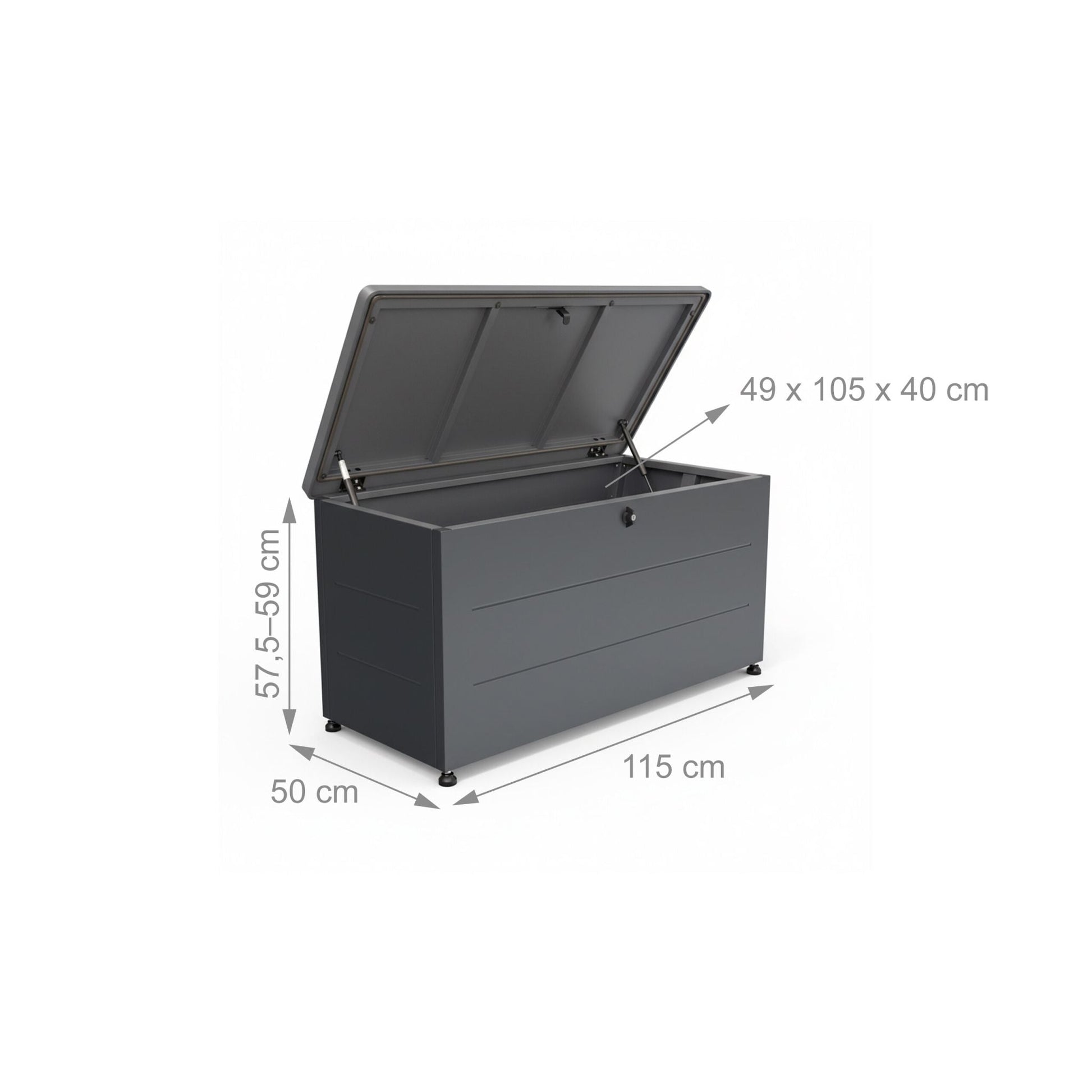 Gartenbox Sitzpolster Schwarz von Relaxdays
