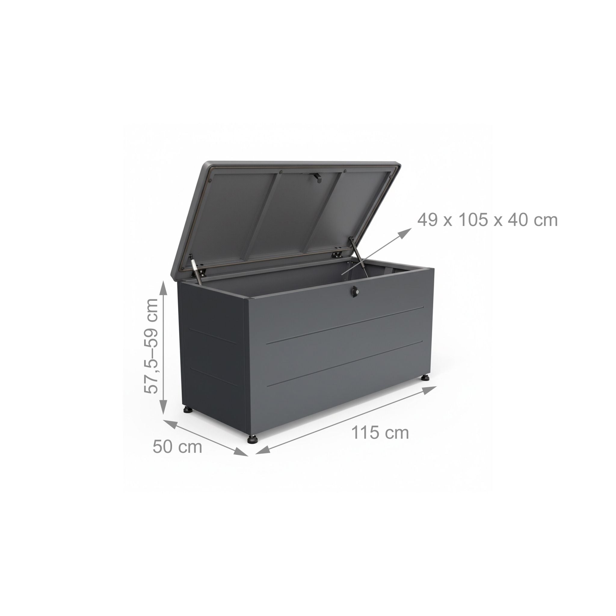 Gartenbox Sitzpolster Schwarz von Relaxdays
