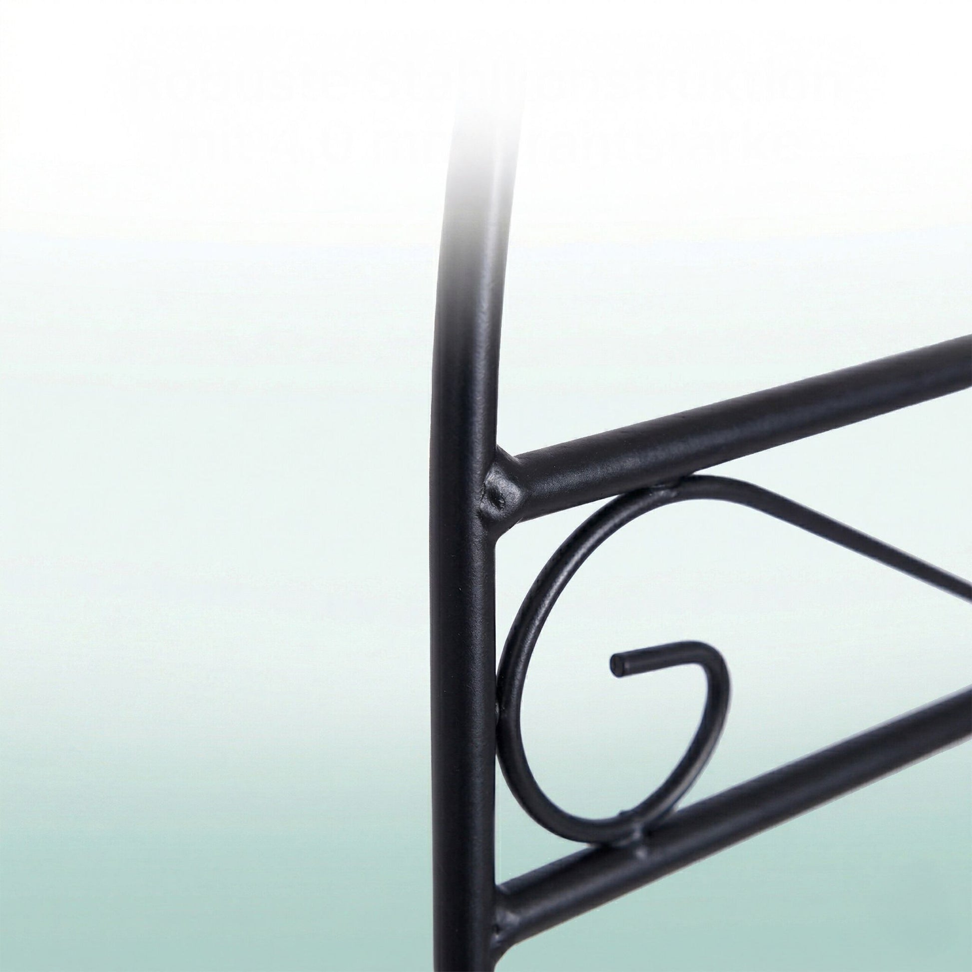 Rosenbogen Halbbogen Metall Schwarz von Relaxdays