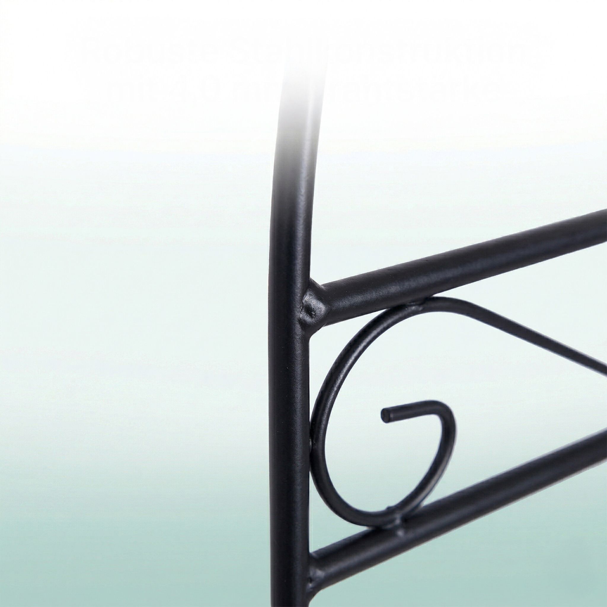 Rosenbogen Halbbogen Metall Schwarz von Relaxdays