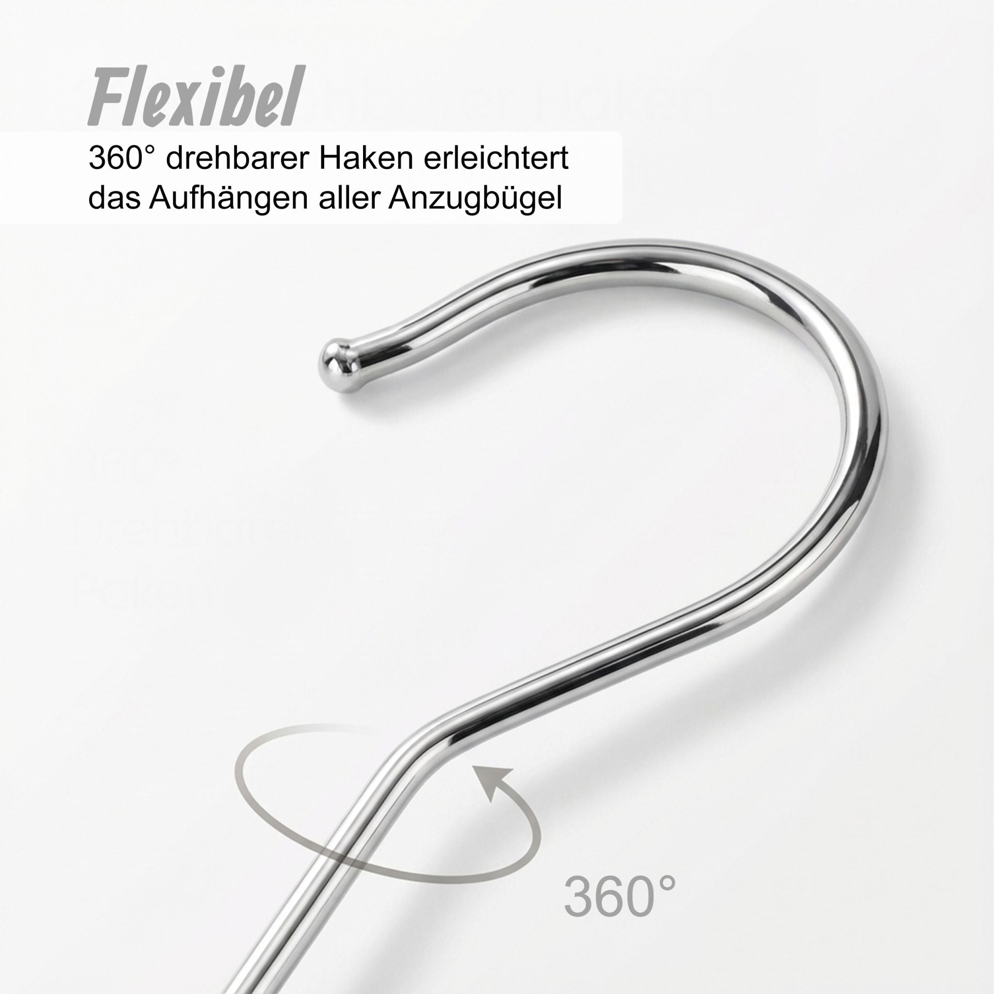 Hosenbügel Holz 10er-Set Hellbraun-Silber von Relaxdays