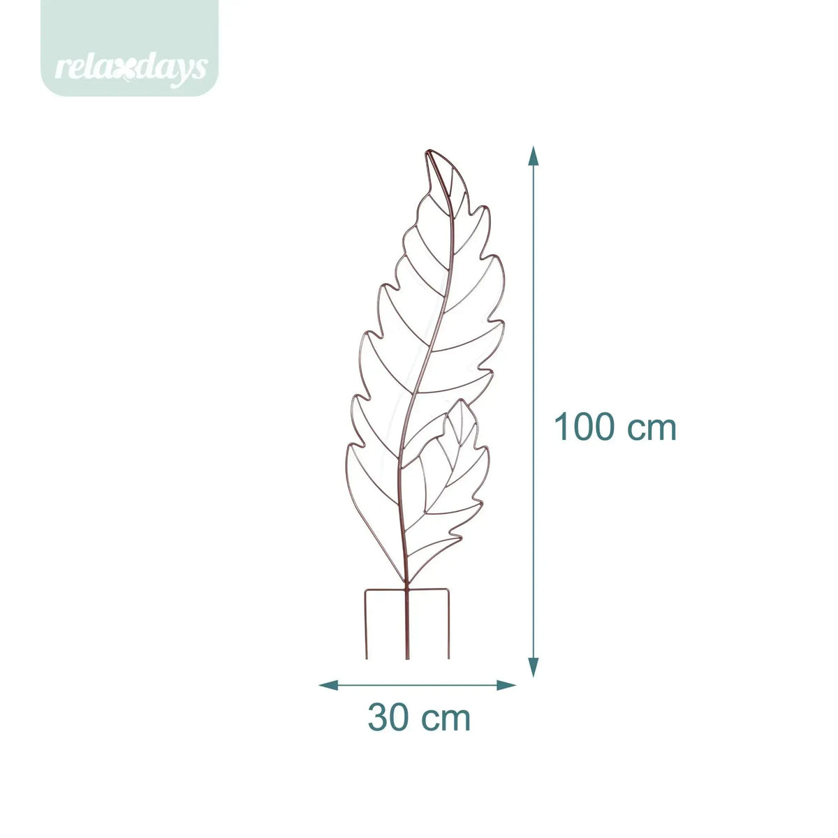 Rankgitter Blatt Set Braun von Relaxdays