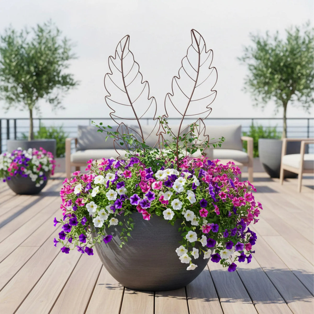 Rankgitter Blatt Set Braun von Relaxdays