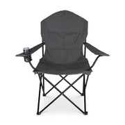 Klappbarer Campingstuhl Schwarz-Grau von Relaxdays