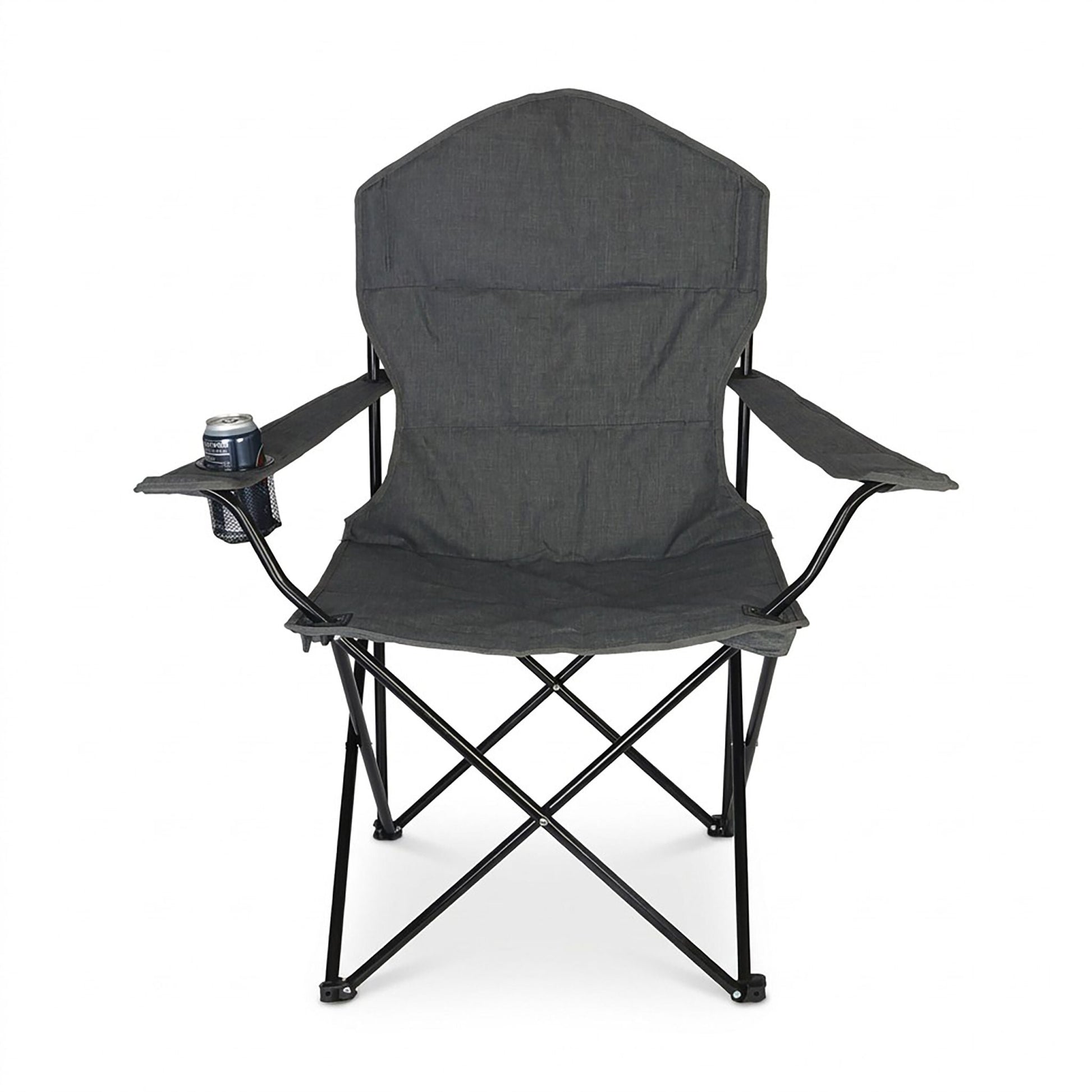 Klappbarer Campingstuhl Schwarz-Grau von Relaxdays