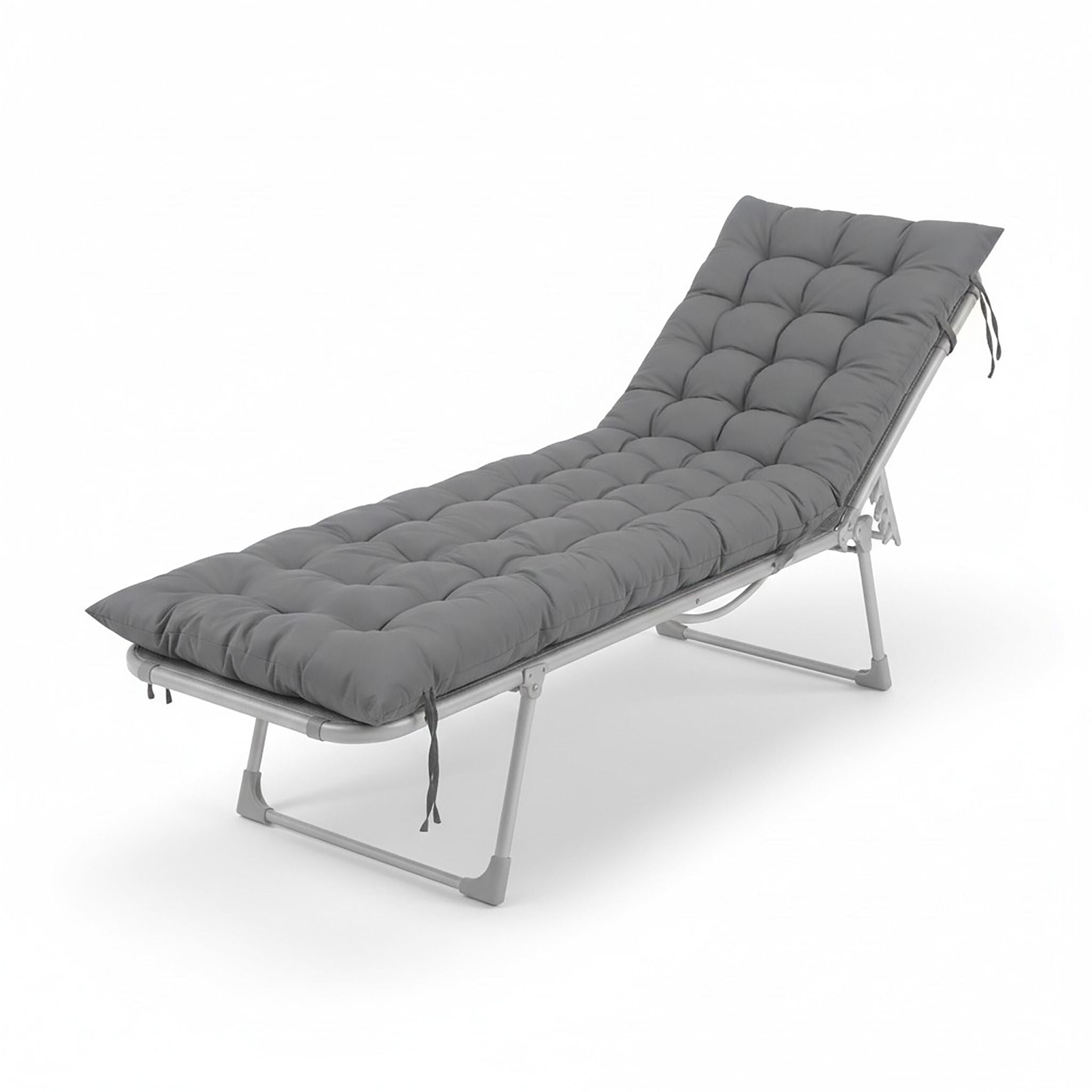 Gesteppte Bankauflage Grau von Relaxdays