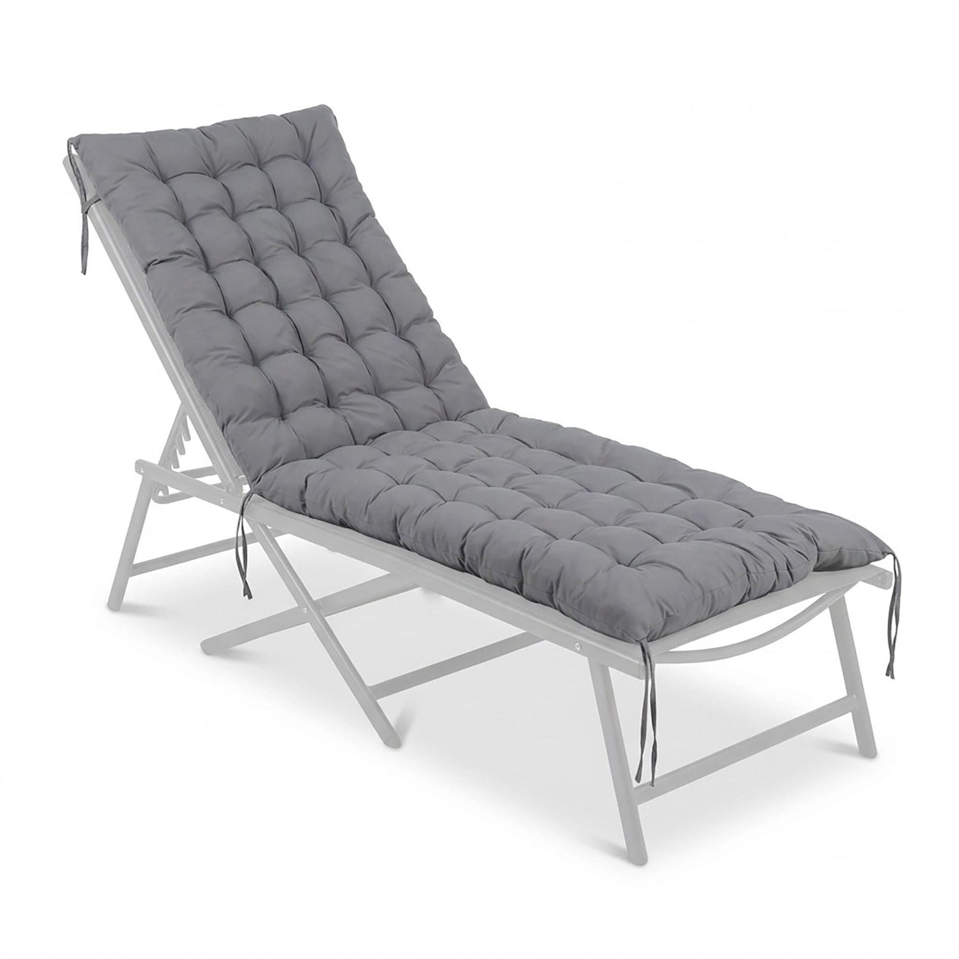 Gesteppte Bankauflage Grau von Relaxdays