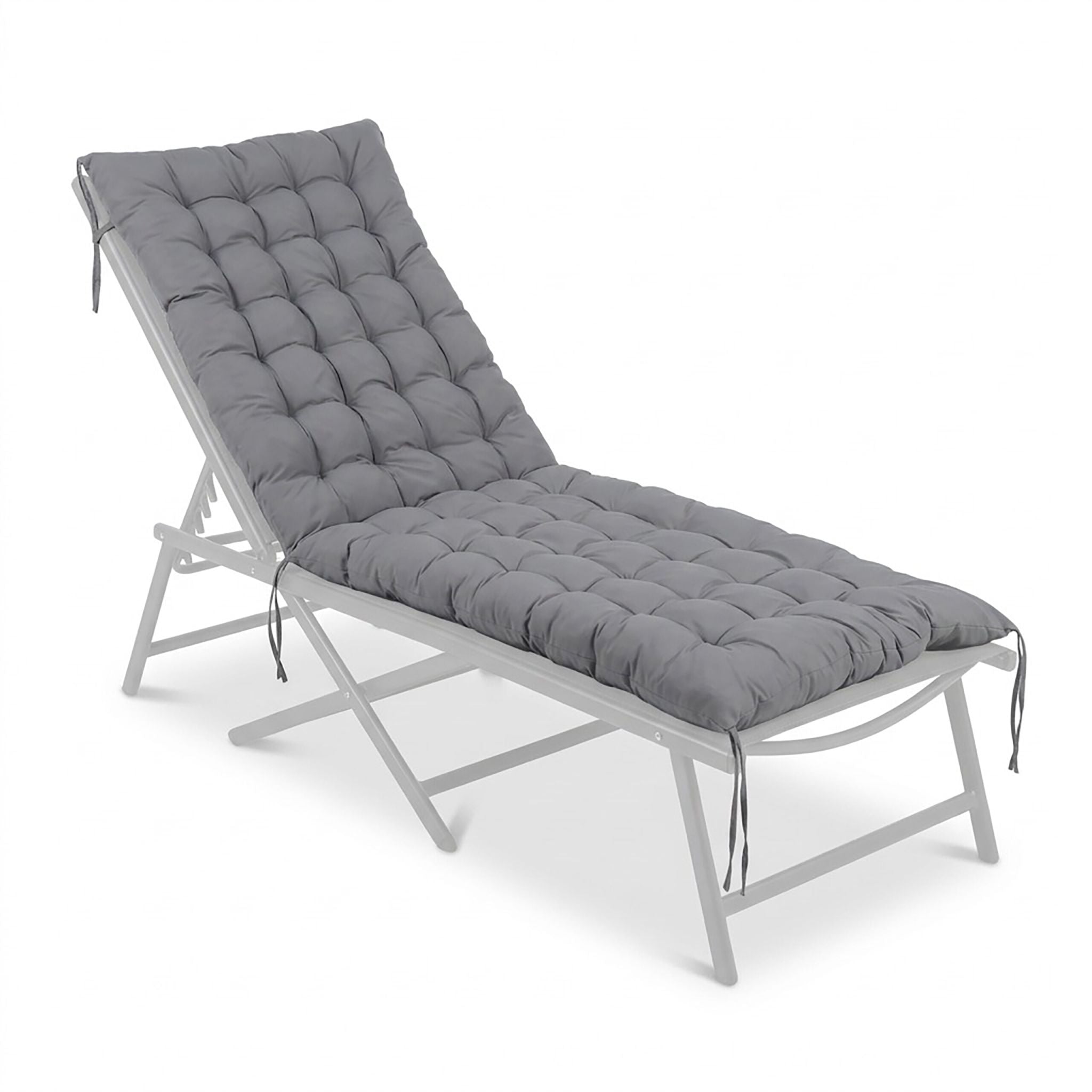 Gesteppte Bankauflage Grau von Relaxdays