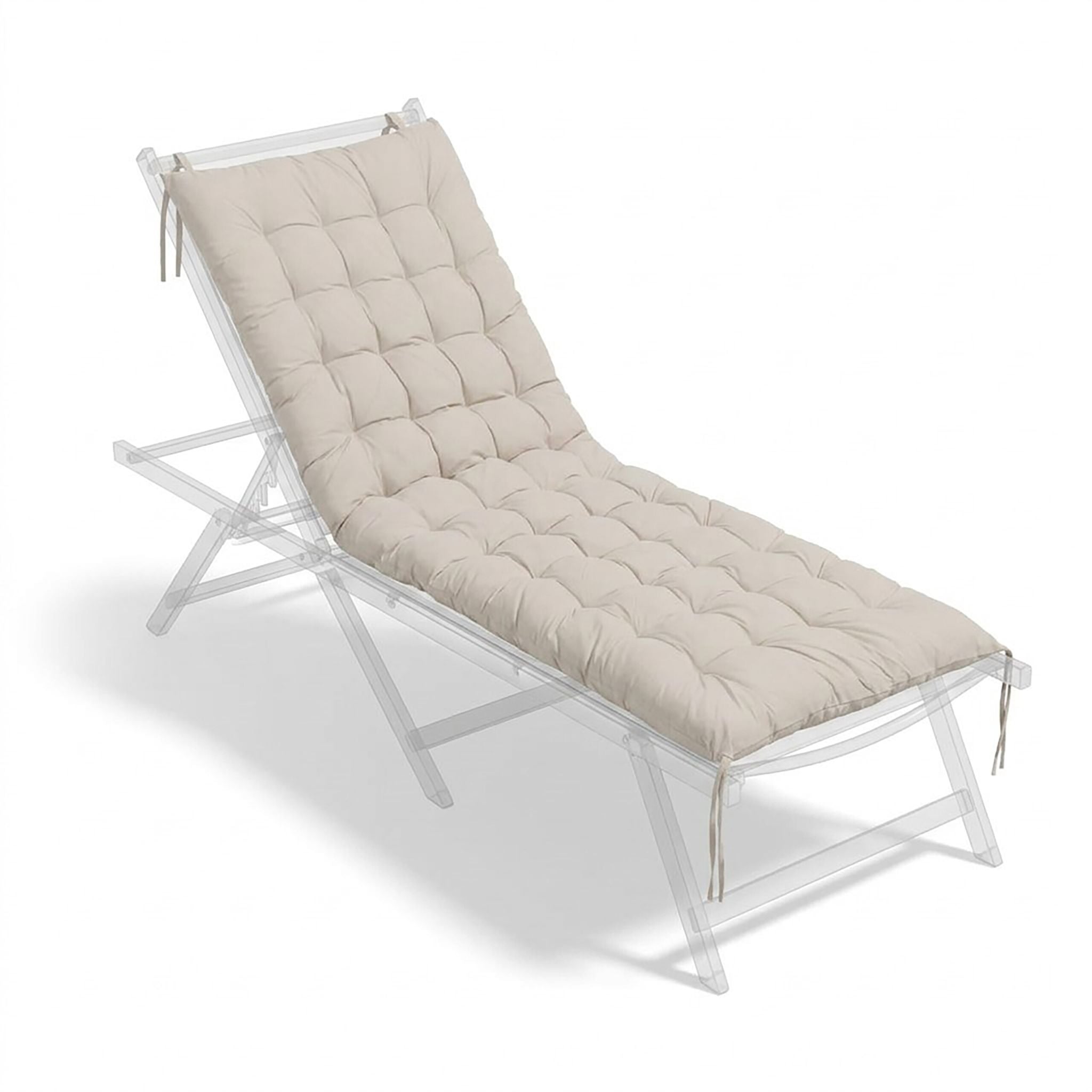 Gesteppte Bankauflage Beige von Relaxdays
