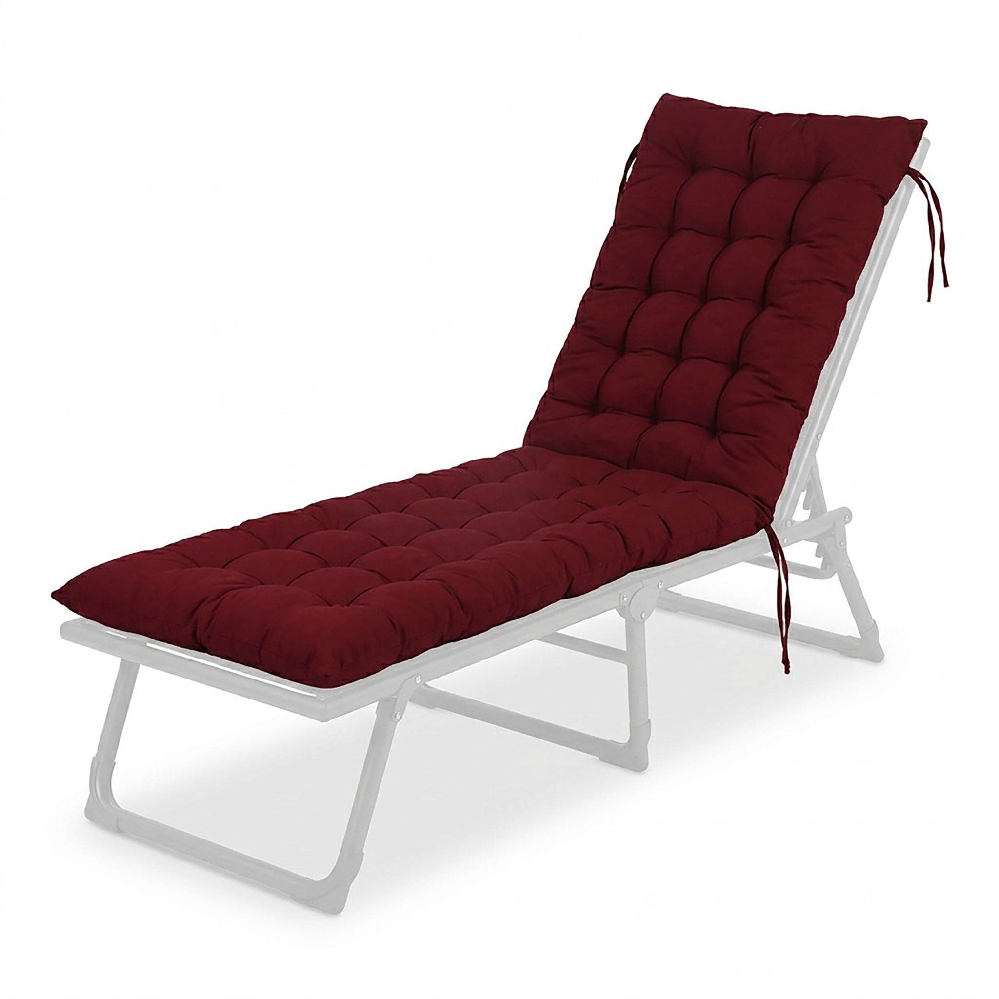Gesteppte Bankauflage Dunkelrot von Relaxdays