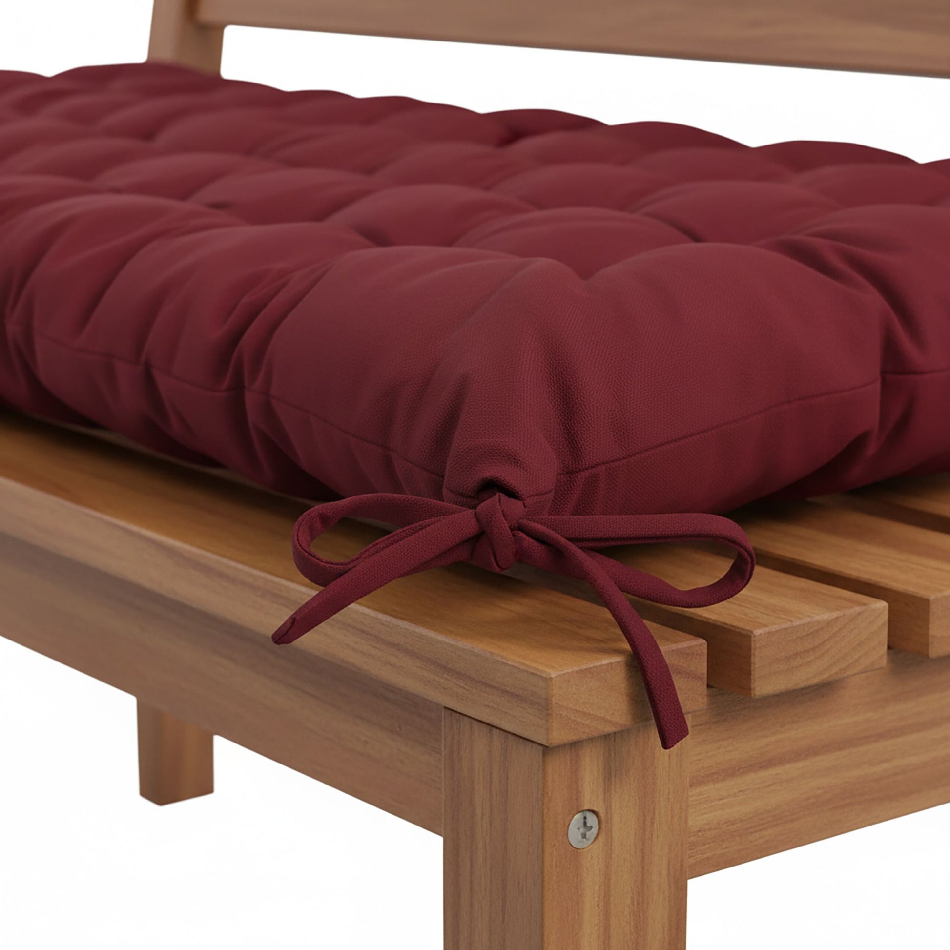 Gesteppte Bankauflage Dunkelrot von Relaxdays