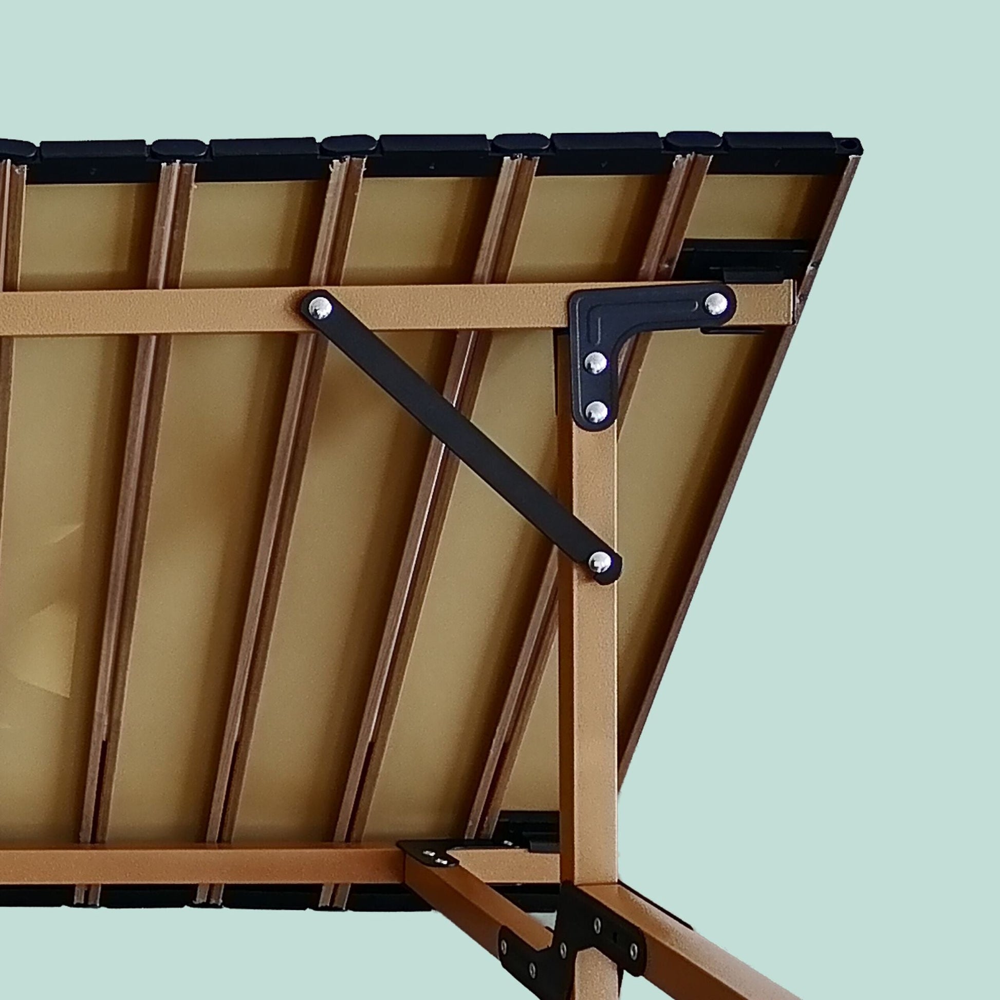 Campingtisch klappbar Hellbraun-Schwarz von Relaxdays