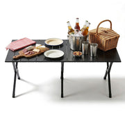 Campingtisch klappbar Schwarz von Relaxdays