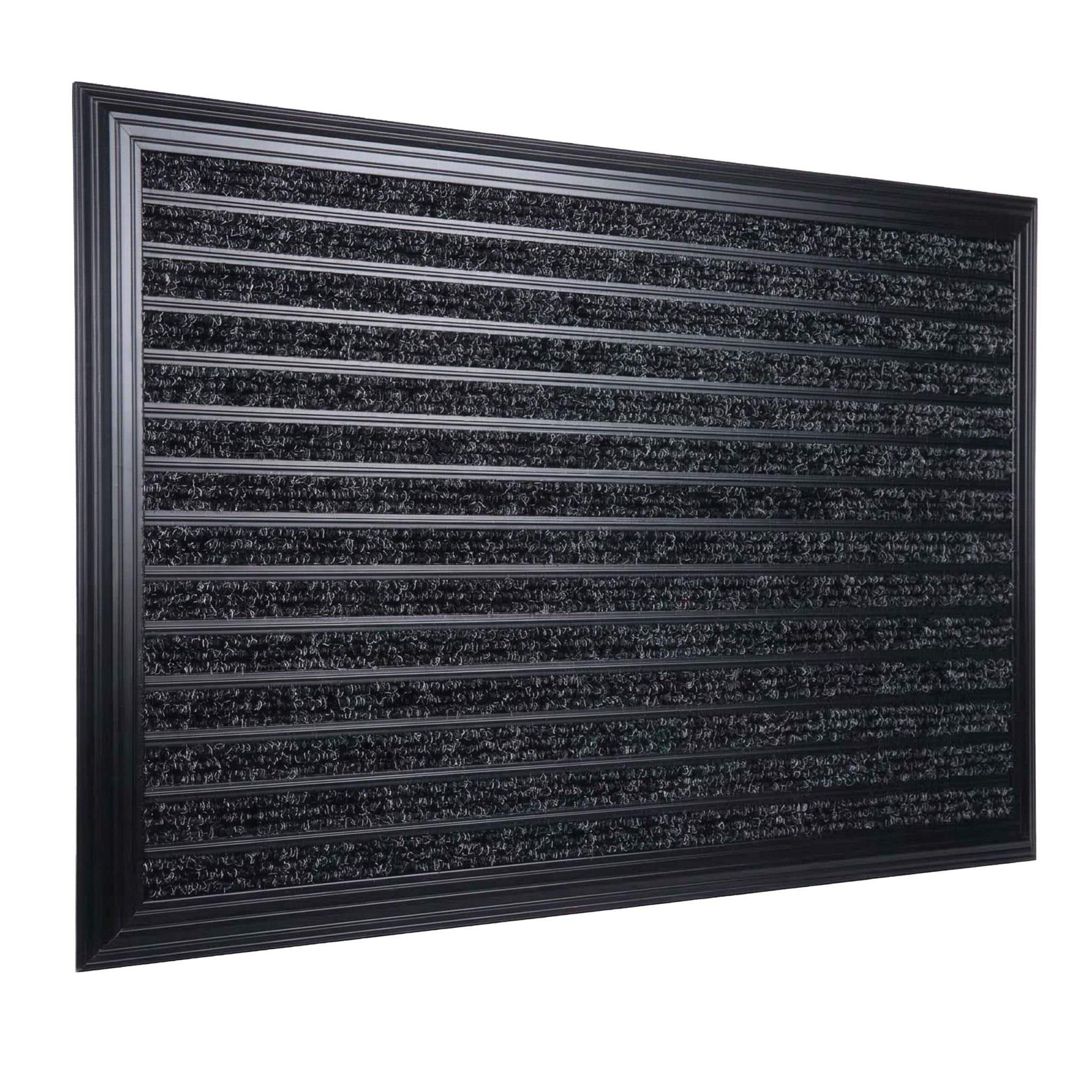 Fussmatte Aluminium Schwarz von Relaxdays