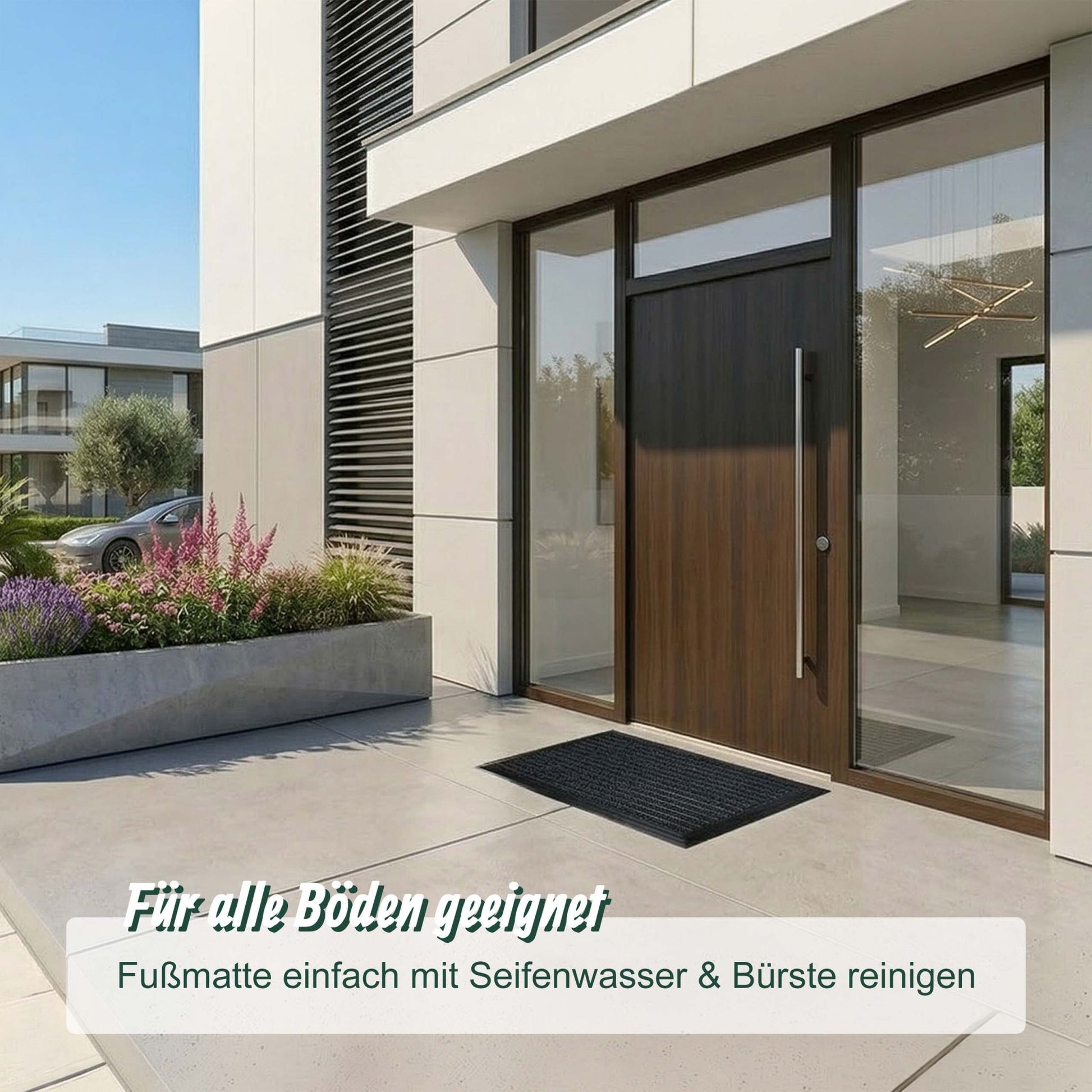 Fussmatte Aluminium Schwarz von Relaxdays