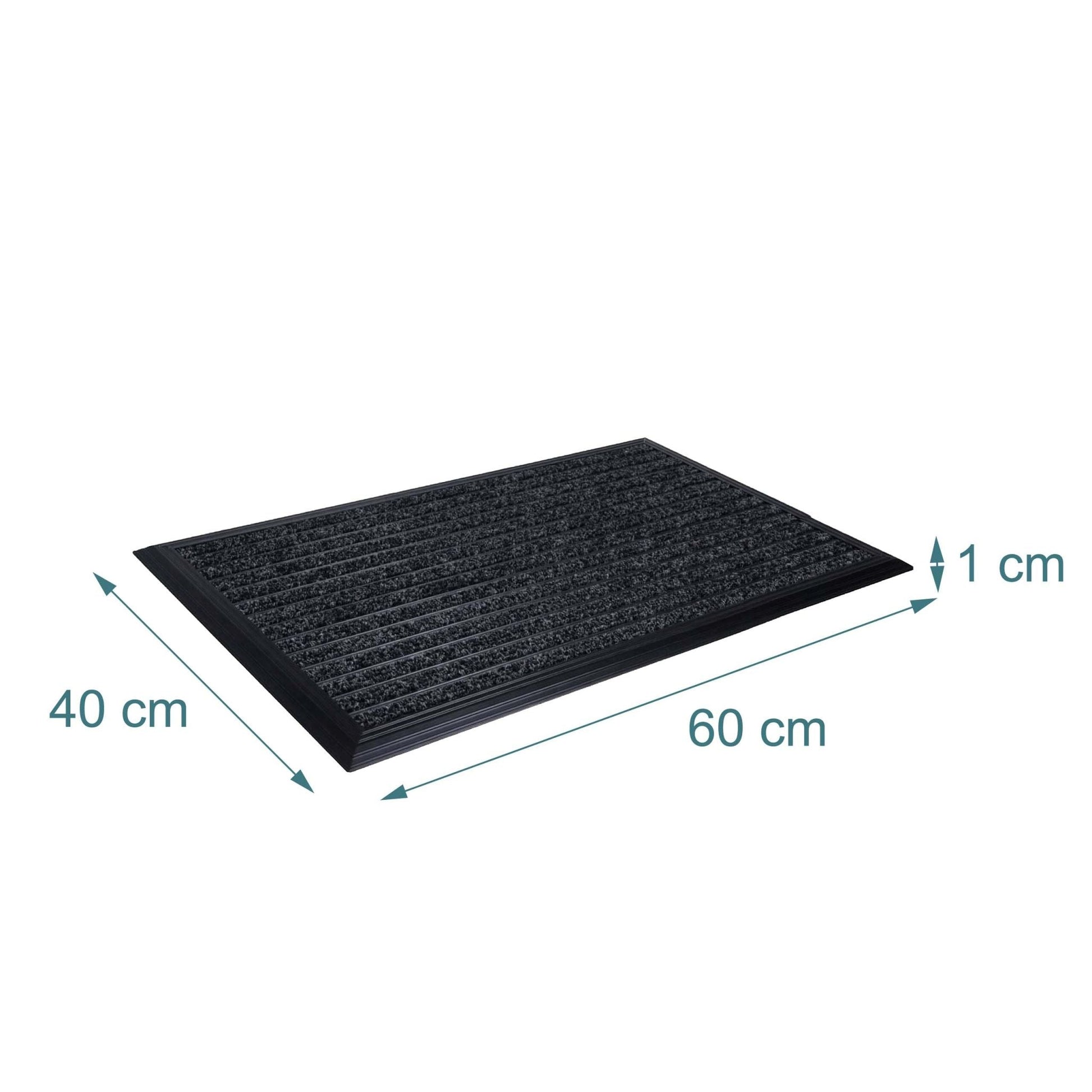 Fussmatte Aluminium Schwarz von Relaxdays