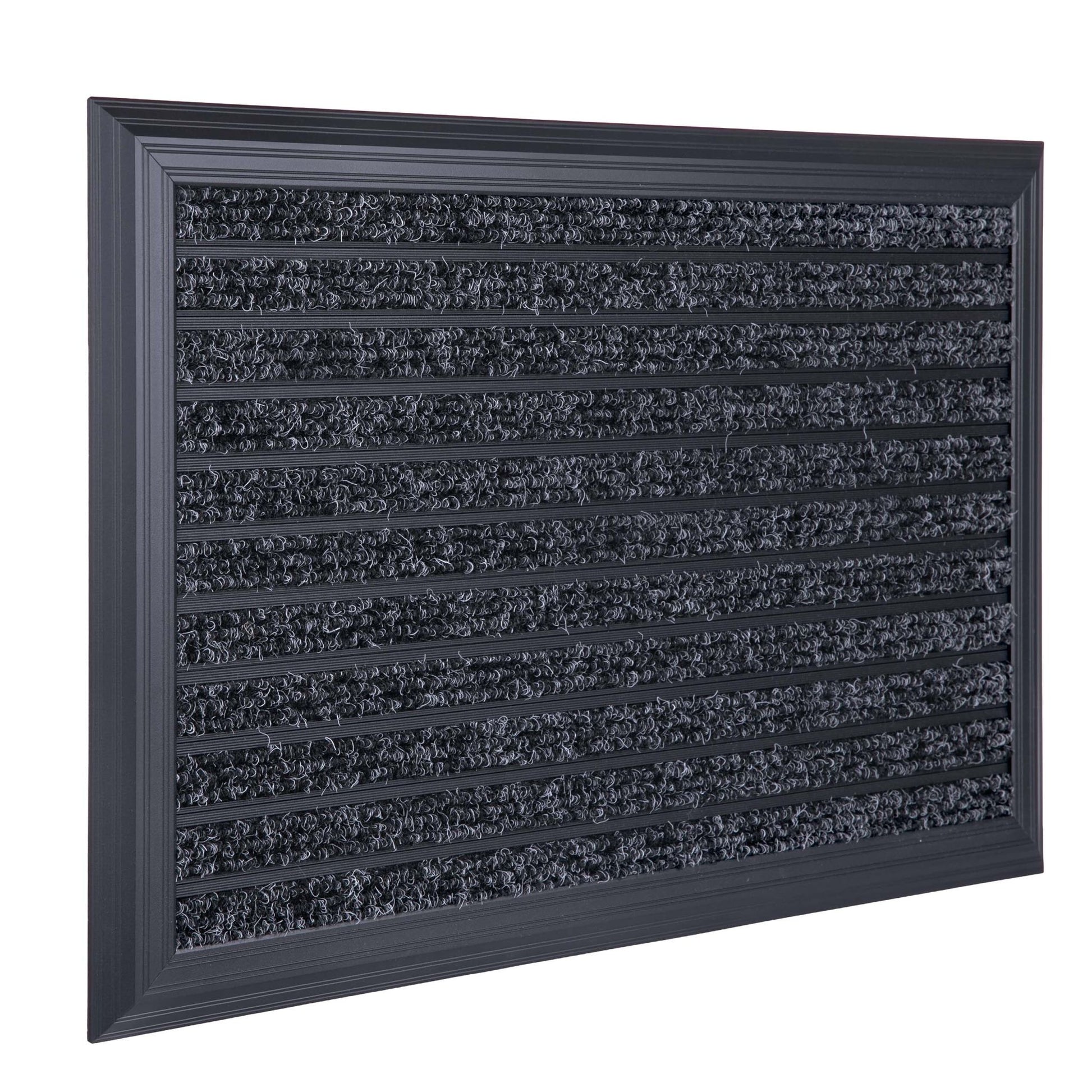 Fussmatte Aluminium Schwarz von Relaxdays