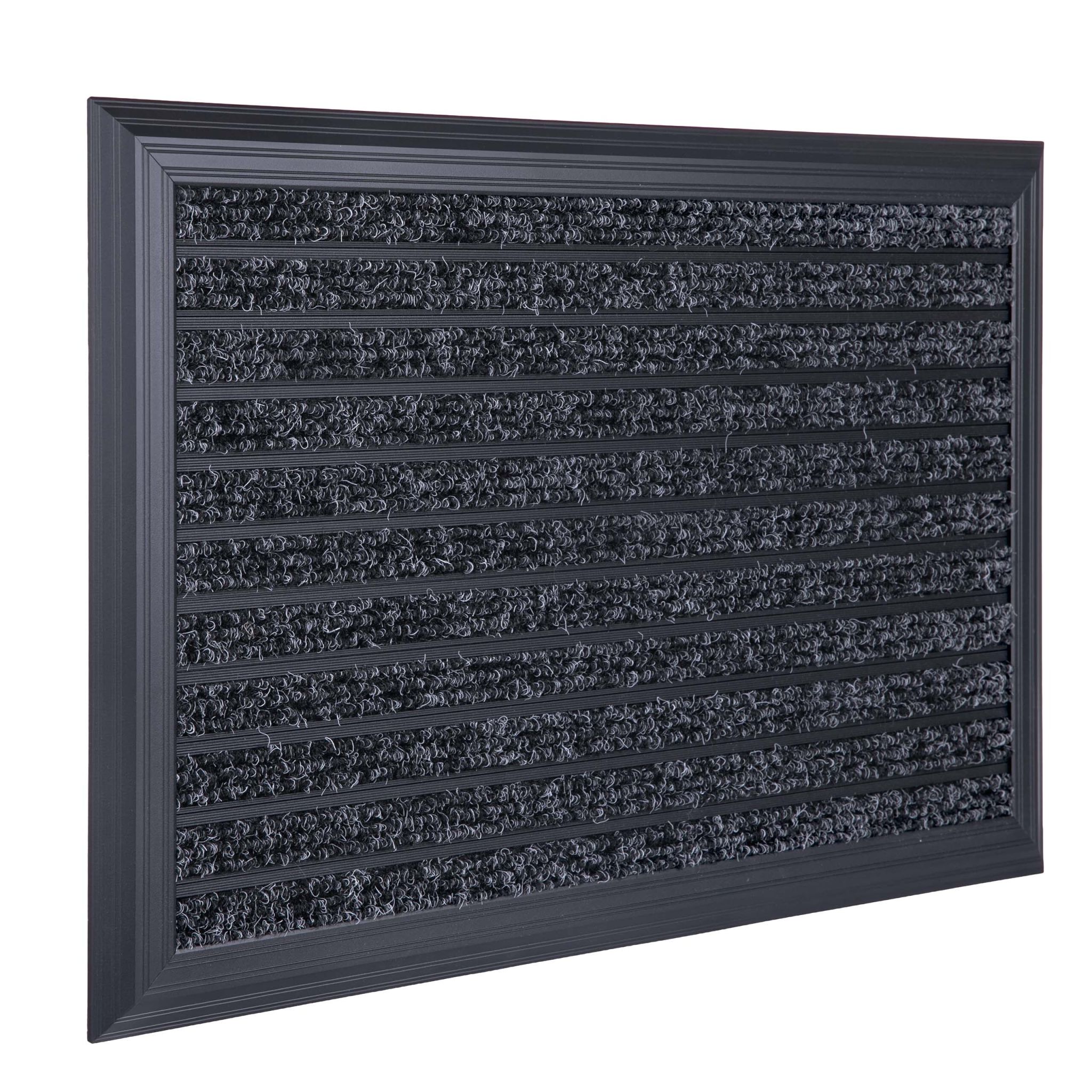 Fussmatte Aluminium Schwarz von Relaxdays